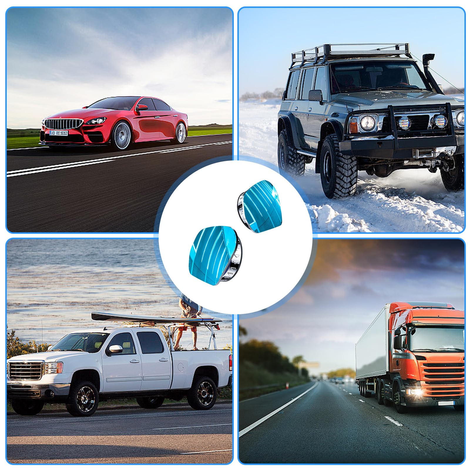 STHIRA Blind Spot Mirror 2Pcs for Car with 360° Adjustable Suction Cup | Anti Fog Wide Angle