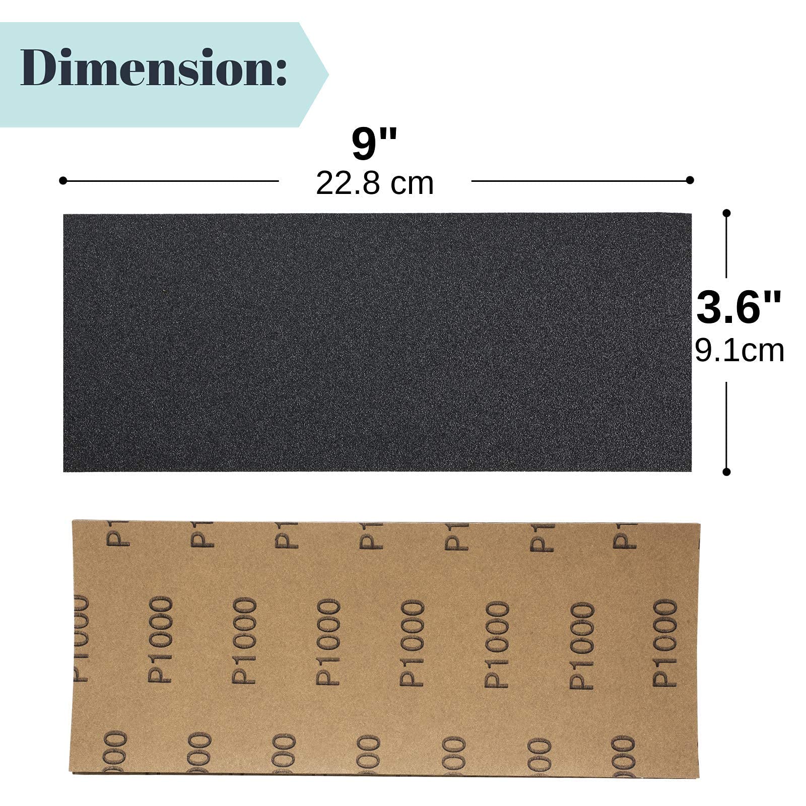 HASTHIP Sanding Paper Set for Wood Furniture and Automotive Polishing with 36 Sheets 9×3.6in | Waterproof Dry Wet Sandpaper Assortment