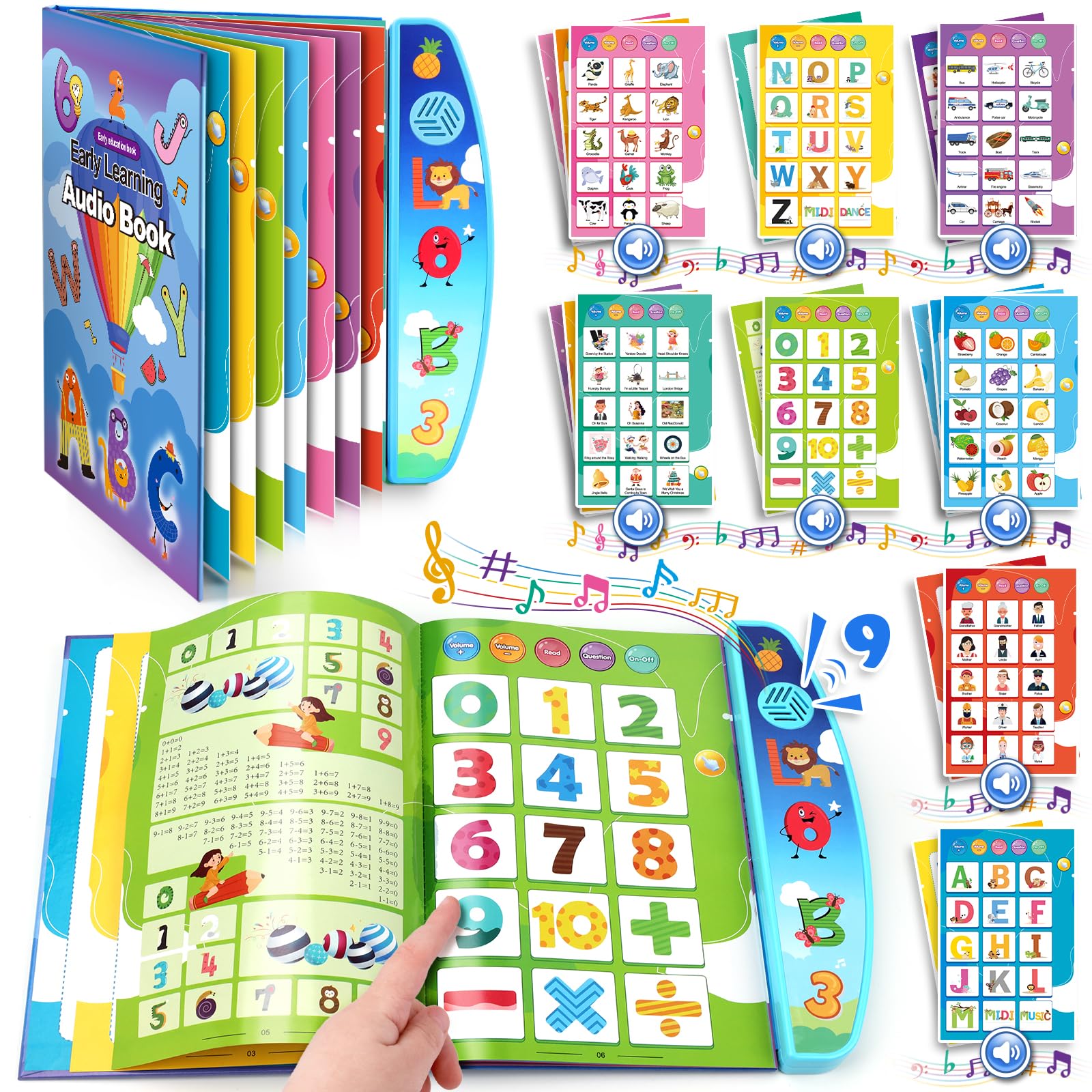 PATPAT® Interactive Sensory Learning Busy Book with Sounds