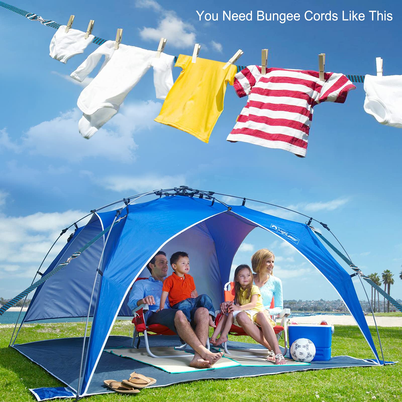 STHIRA Luggage Strap Set for Motorcycle and Bike with Metal Hooks and Adjustable 3.3ft Bungee Cord | High Elastic Latex and Oxford Fiber Rope