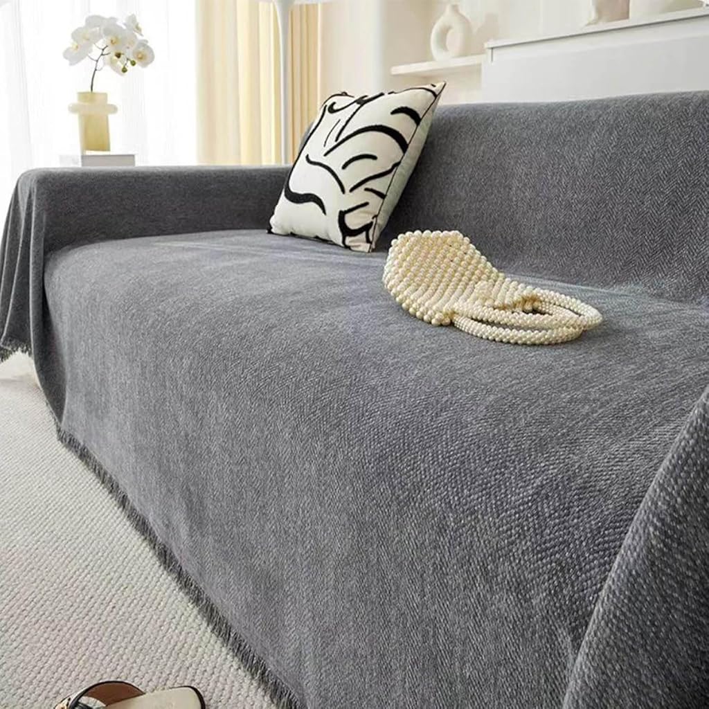 HASTHIP Sofa Covers Couch Covers for 2 Cushion Couch Washable Decorative Sectional Couch Covers Sofa Slipcovers Loveseat Bed Throw Cover for Living Room, Bedroom, 70 * 70 inches