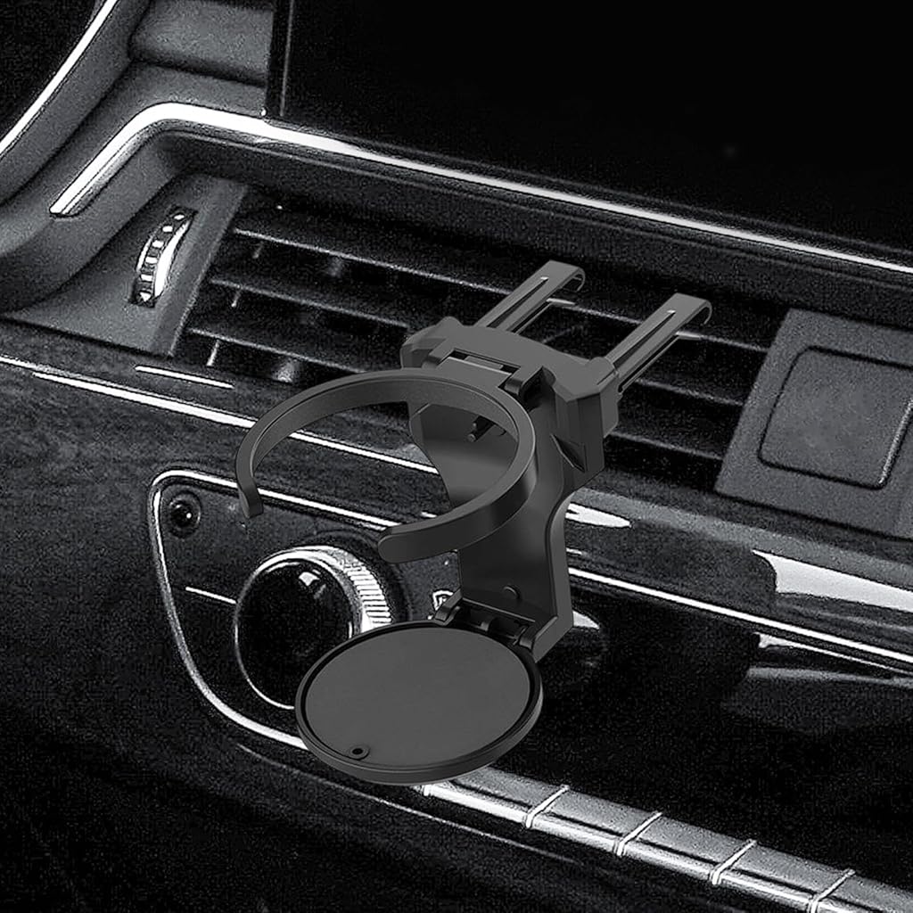 STHIRA® Car Cup Holder for Air Vent Universal Folding Snap-On Bottle Anti-Slip Drink for 8cm Bottles Coffee Mugs Cans Space Saver Compact Cars Easy Installation 1 Pack 3PCS