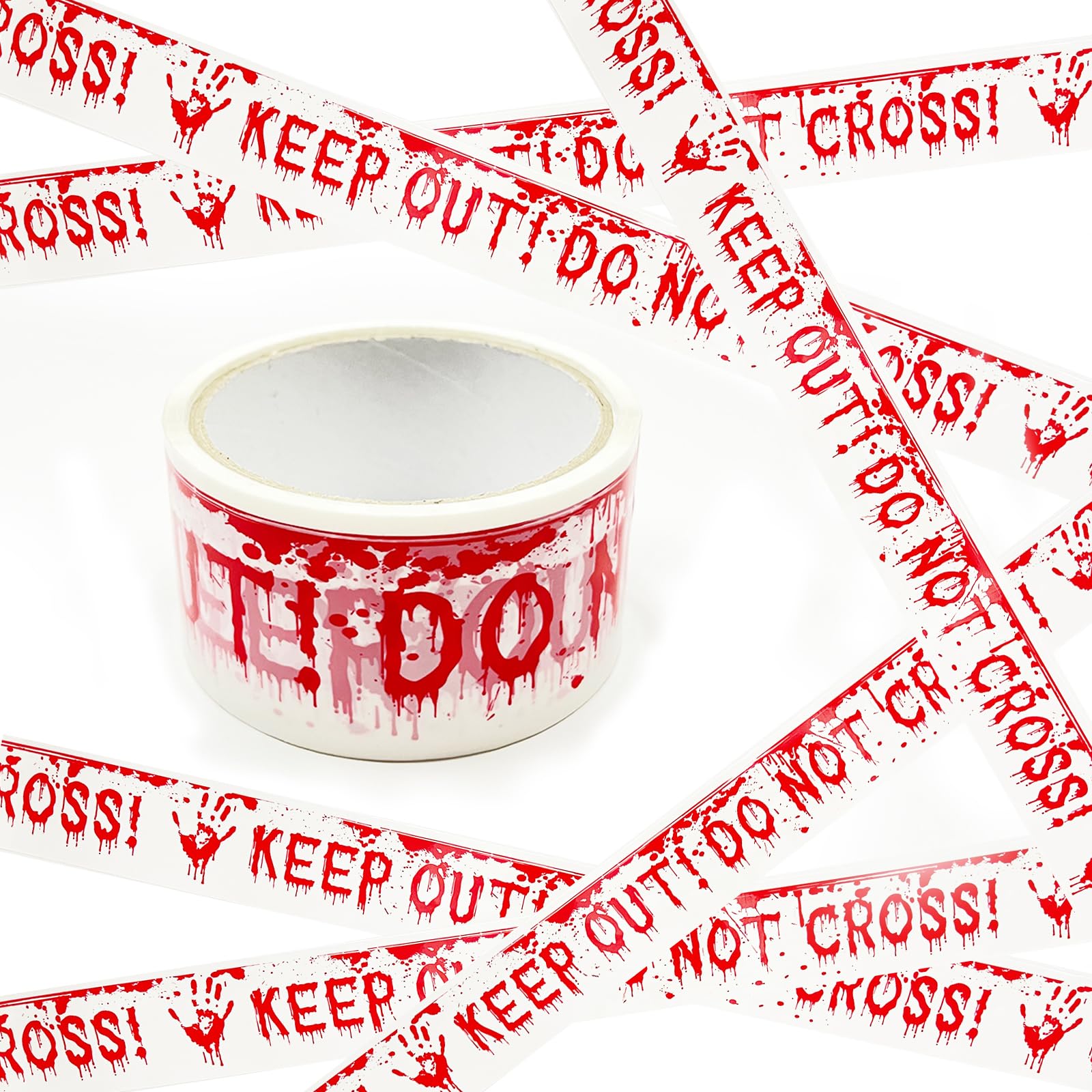 PATPAT® Halloween Decorations Caution Tape,1.9inch x 82Feet Halloween Fright Warning Tapes
