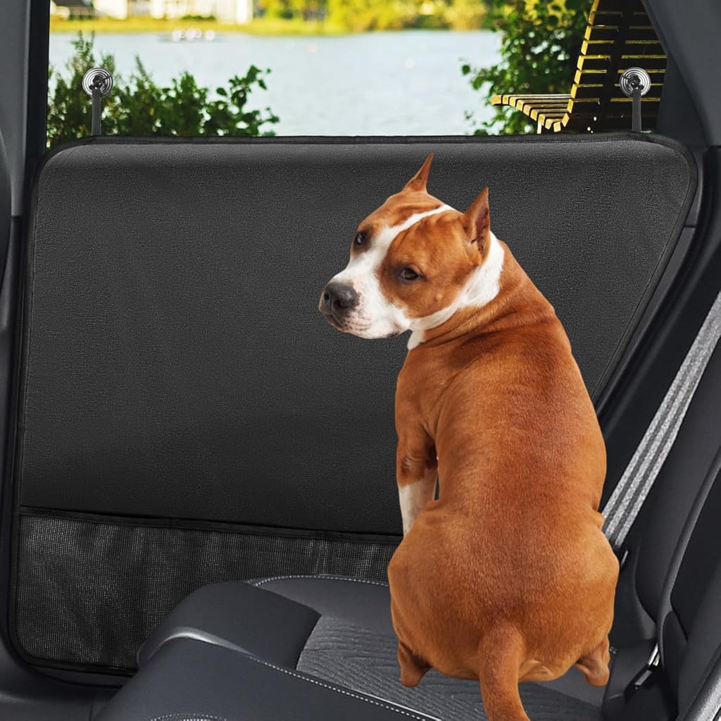 STHIRA® 2Pcs Car Interior Door Protector Covers Scratch-proof  Waterproof Car Upholstery Protectors Suction Cup Car Door Protectors Universal Car Interior Door Protective Cover, 77x64cm