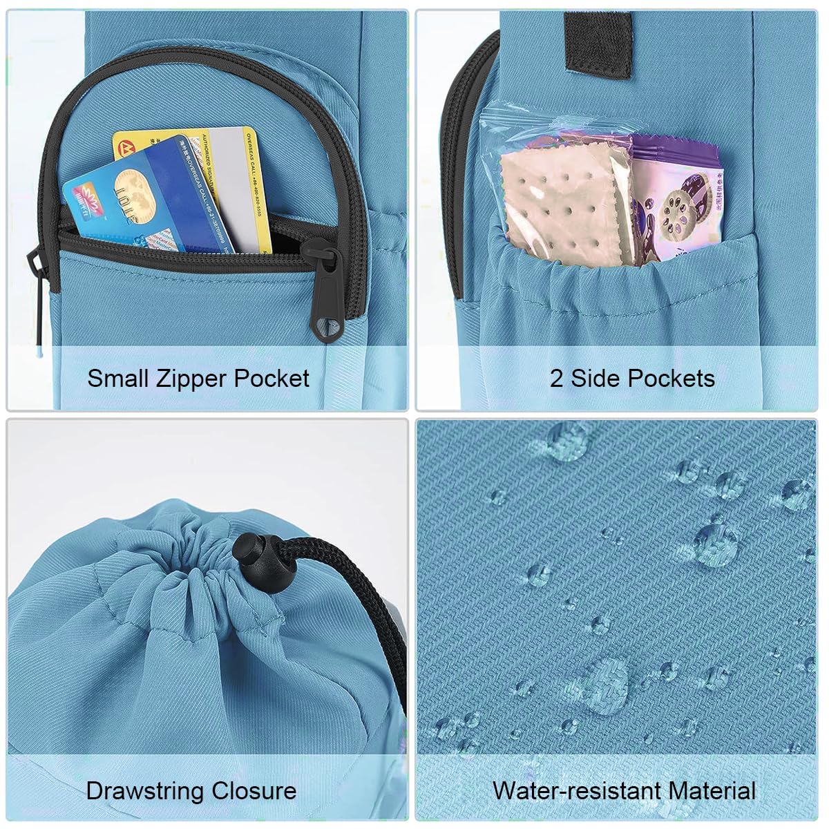 GUSTAVE Cross Body Sling Bag for Outdoor Use with 40oz Drawstring Pouch and Canvas Design