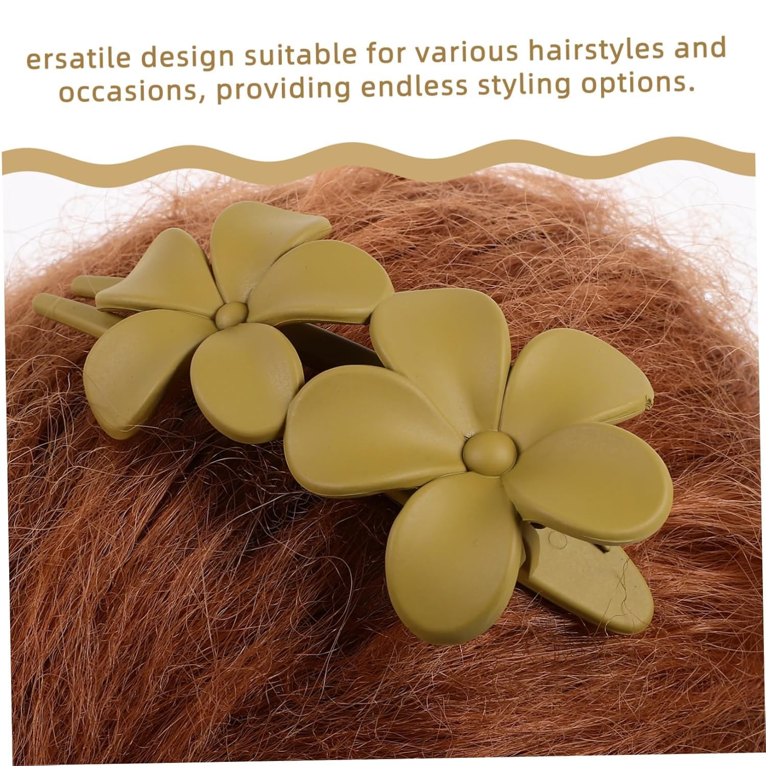 Zibuyu Floral Decorative Resin Hair Clips for Women with 4.3 in Hold | 4 Count Set