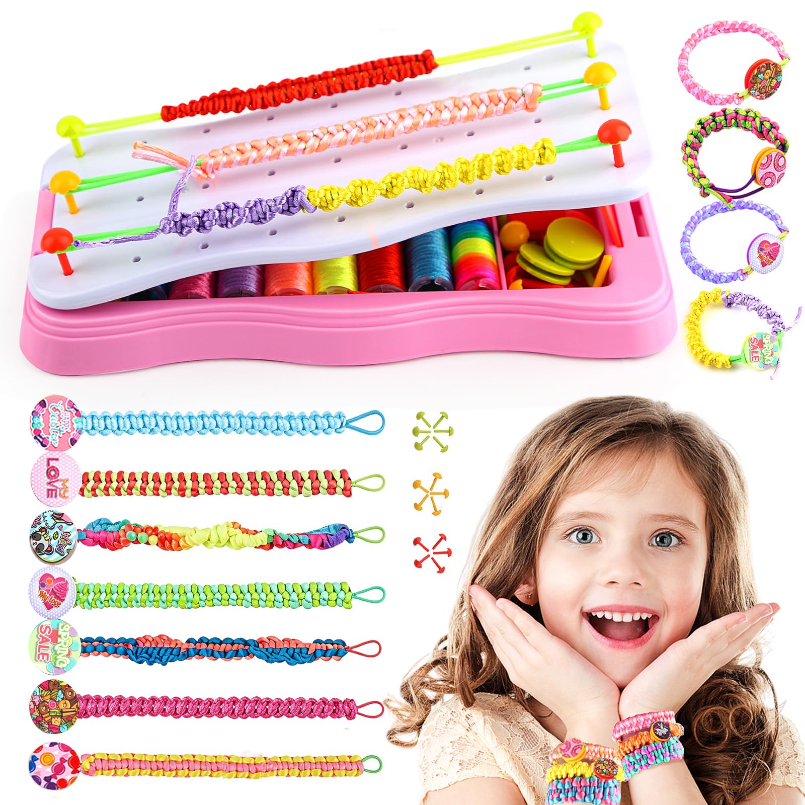 PATPAT® Friendship Bracelet Kit & Bracelet Making Kit for Girls Gifts, Arts and Crafts for Kids Ages 8-12 Birthday Gift