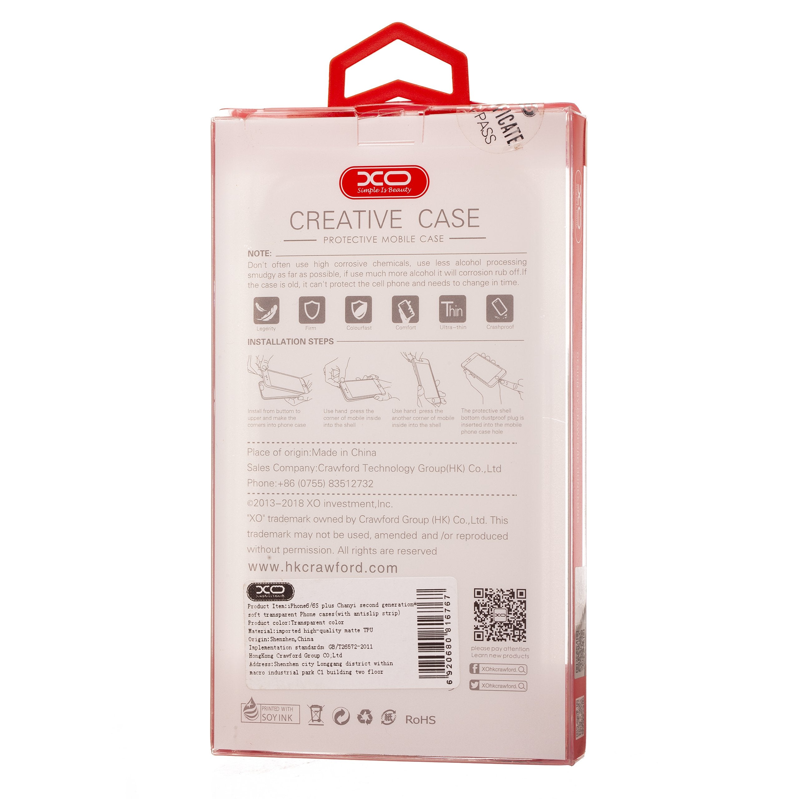 Zorbes iPhone 6 & 6s Plus Transparent Flexible Mobile Case with Dust Plugs | Imported TPU