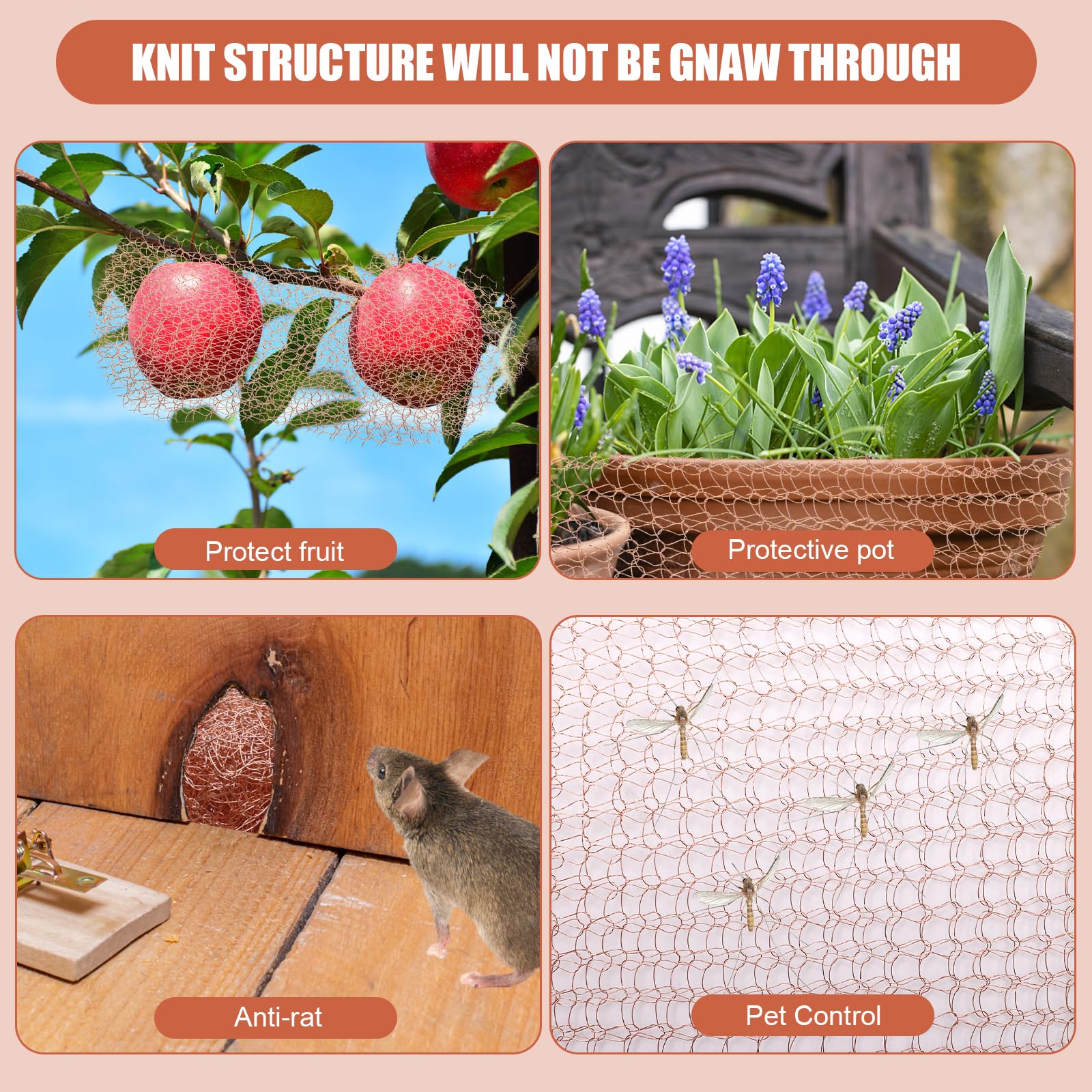 Supvox Copper Mesh for Gardening and Rodent Control featuring EMI Shielding | 12cm x 3m Cuttable Copper