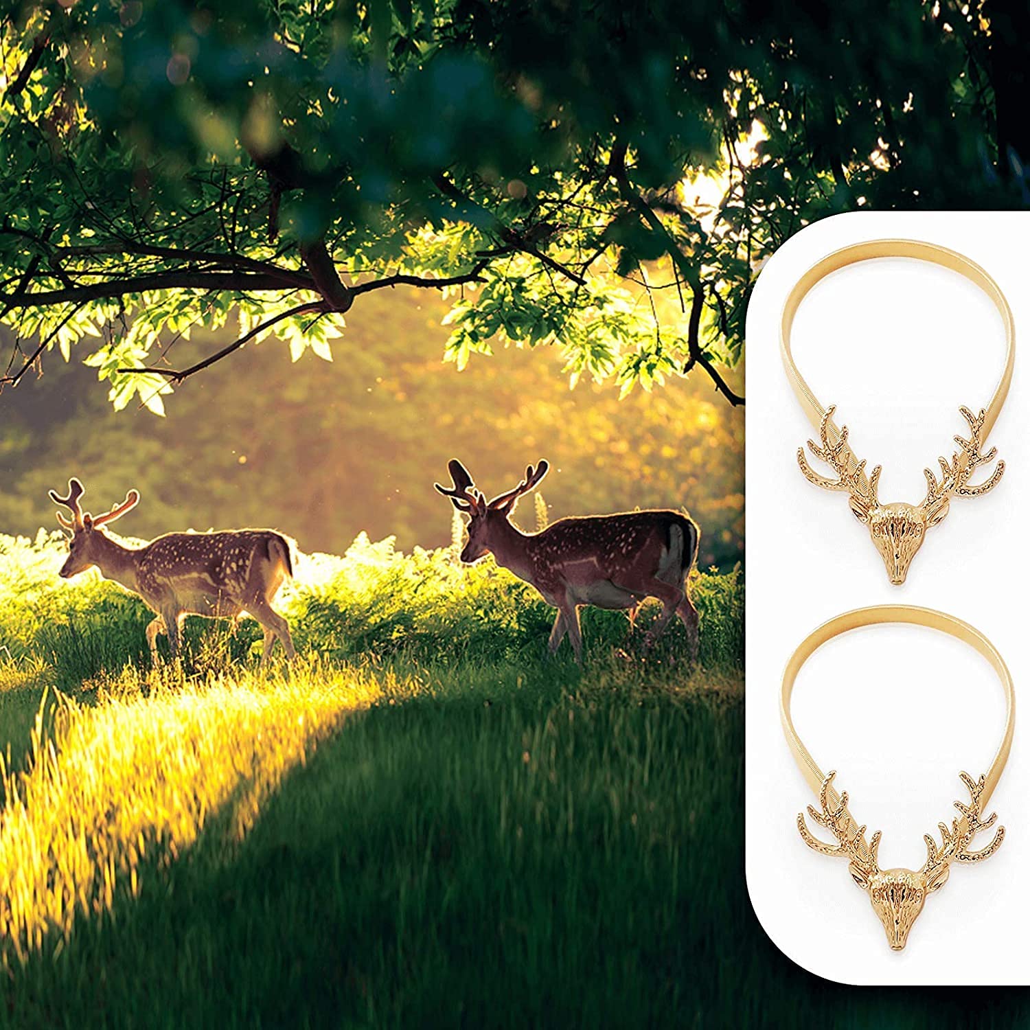 HASTHIP Curtain Tieback Holders for Window Draperies featuring Adjustable Alloy Rope Pack of 2