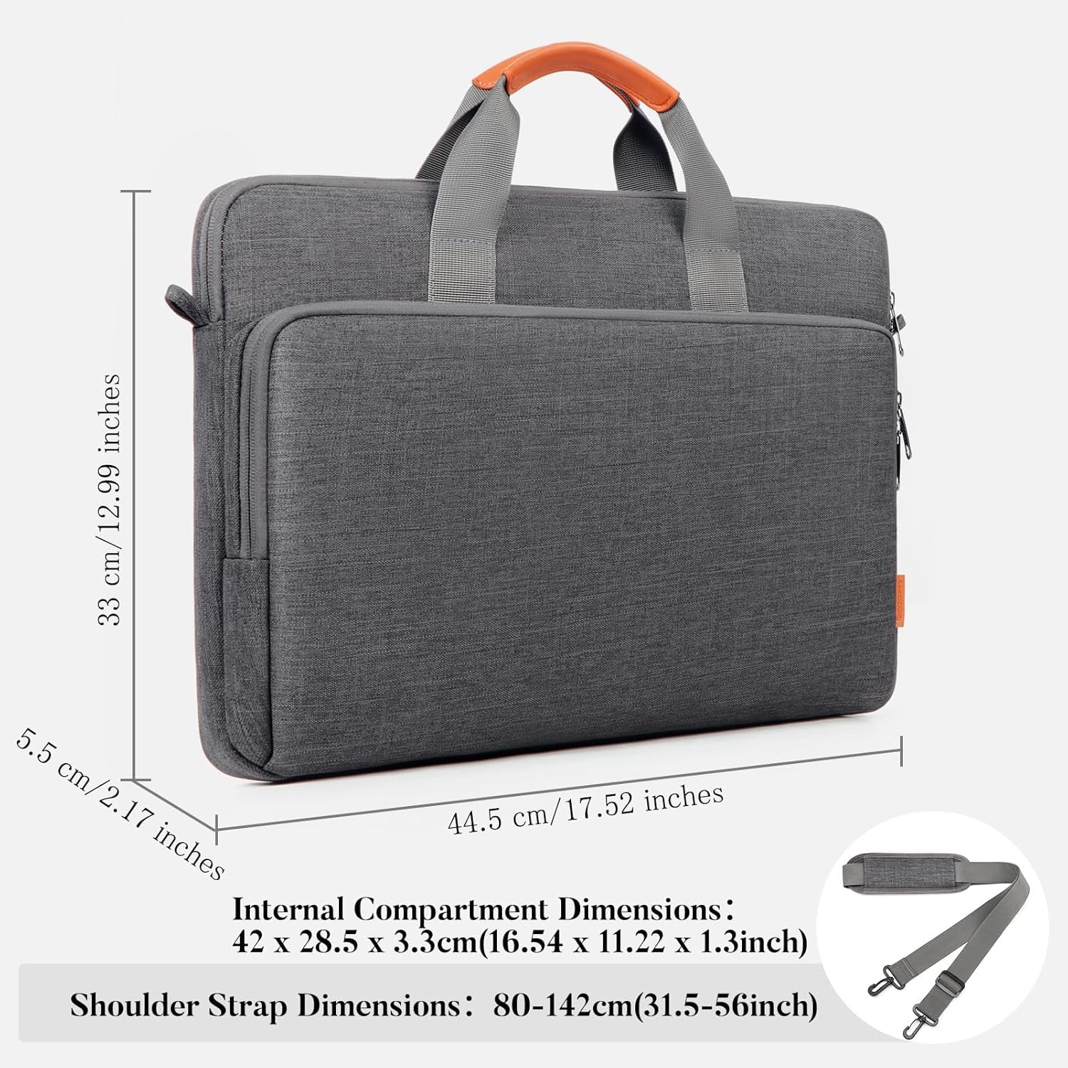 GUSTAVE Laptop Travel Bag for Business and School with 17.3 in Fit and Soft Plush Liner | Protective Oxford Cloth Case