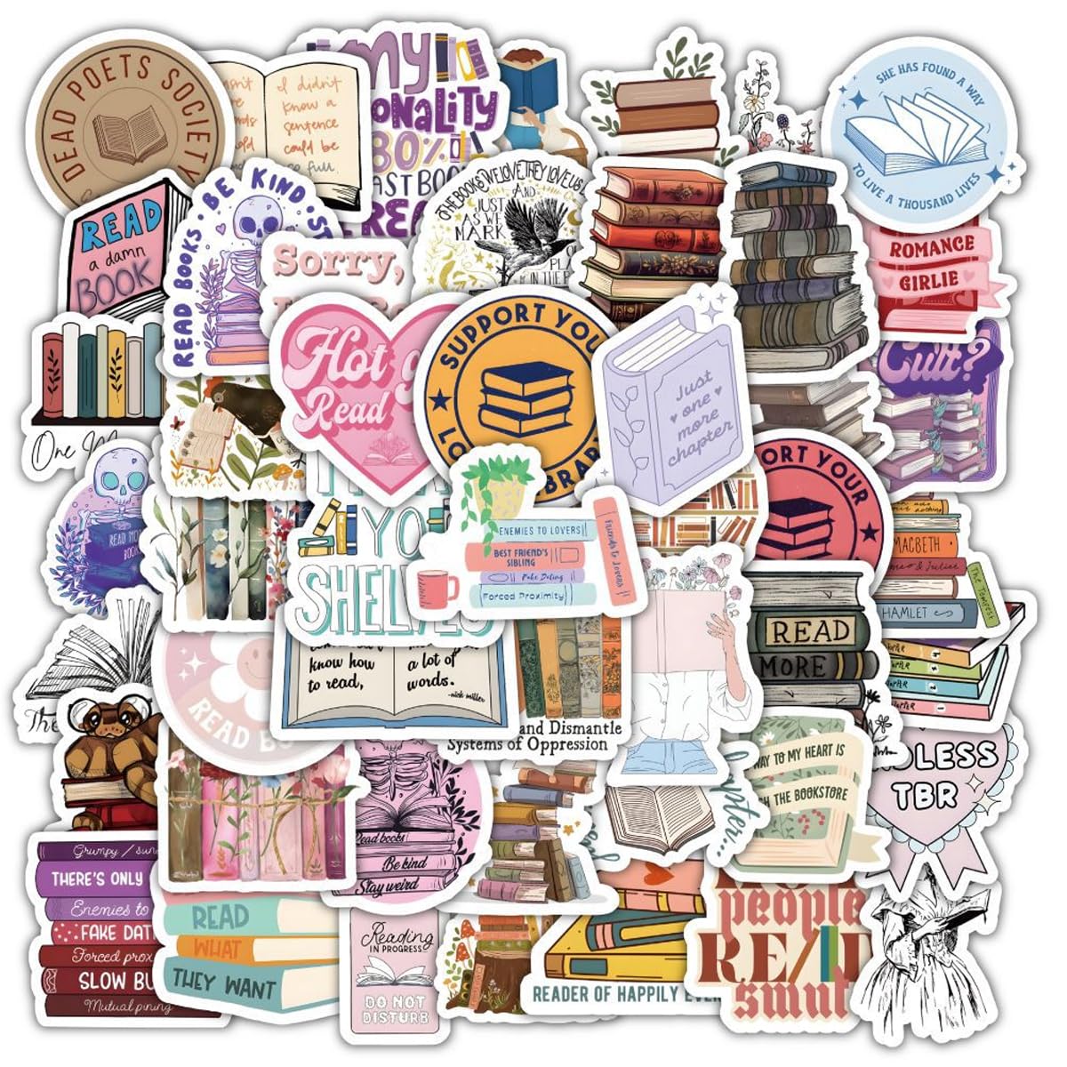 OFIFO Book Fragrance Stickers Set for Laptops and Notebooks with 60 Sheets | Holographic Waterproof Design