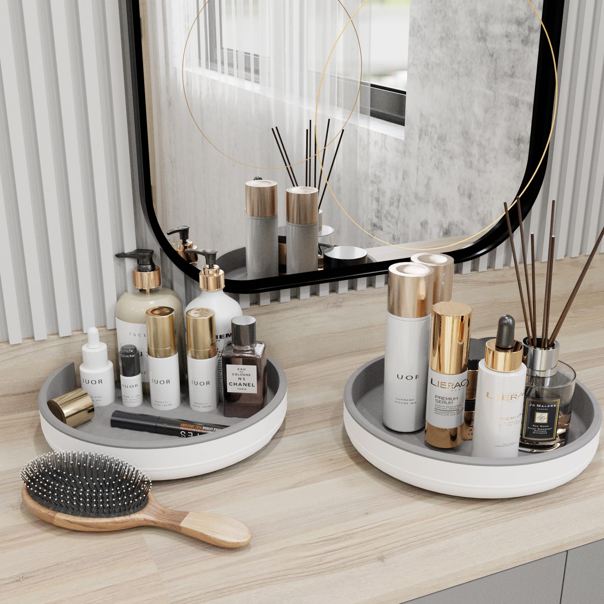 11.8 Inch Lazy Susan Turntable Organizer for Kitchen Storage with 360° Rotation and Non Skid Base | Shatter Resistant Plastic