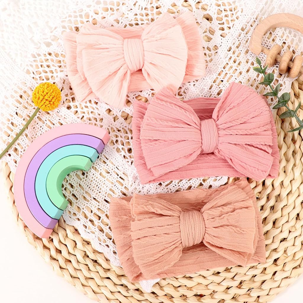 SNOWIE SOFT® 6Pcs Hair Bands for Baby Girls 0-24 Months