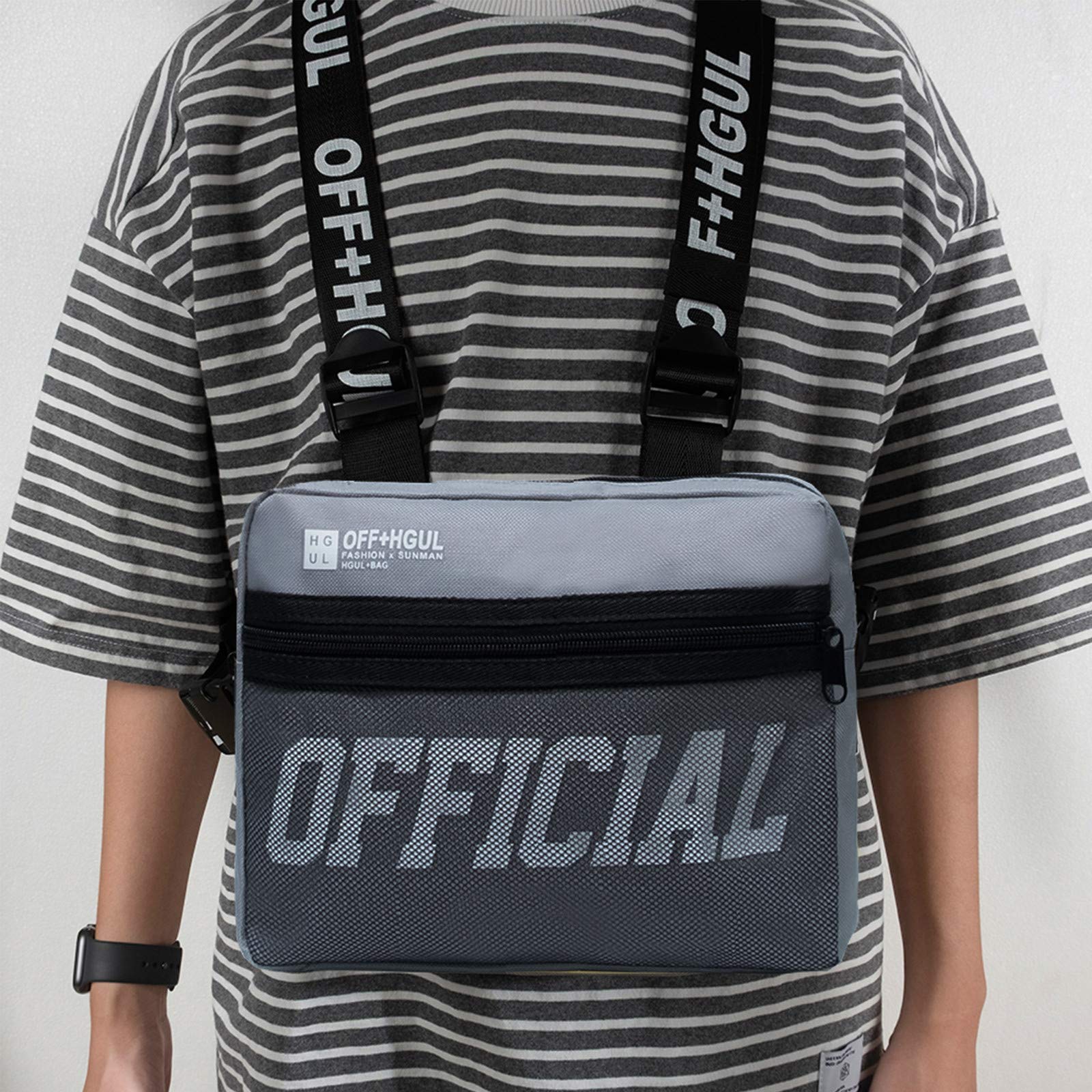 GUSTAVE backpack for outdoor and urban use with 8 ltrs capacity featuring waterproof oxford cloth | 30x5x24 cm multi pocket storage