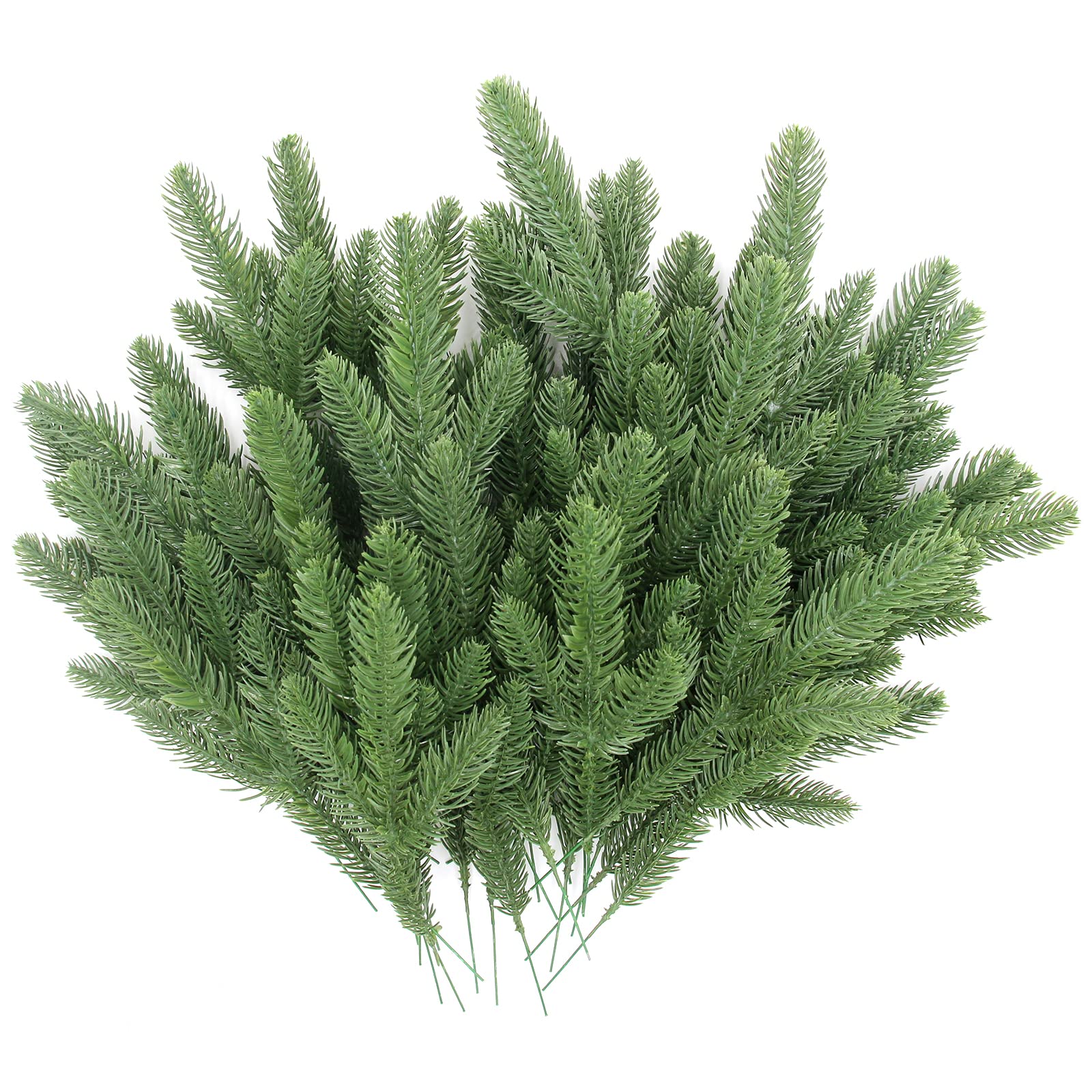 HASTHIP Realistic Pine Branches for Christmas Decoration 30 pcs 10 in | Green DIY Decor