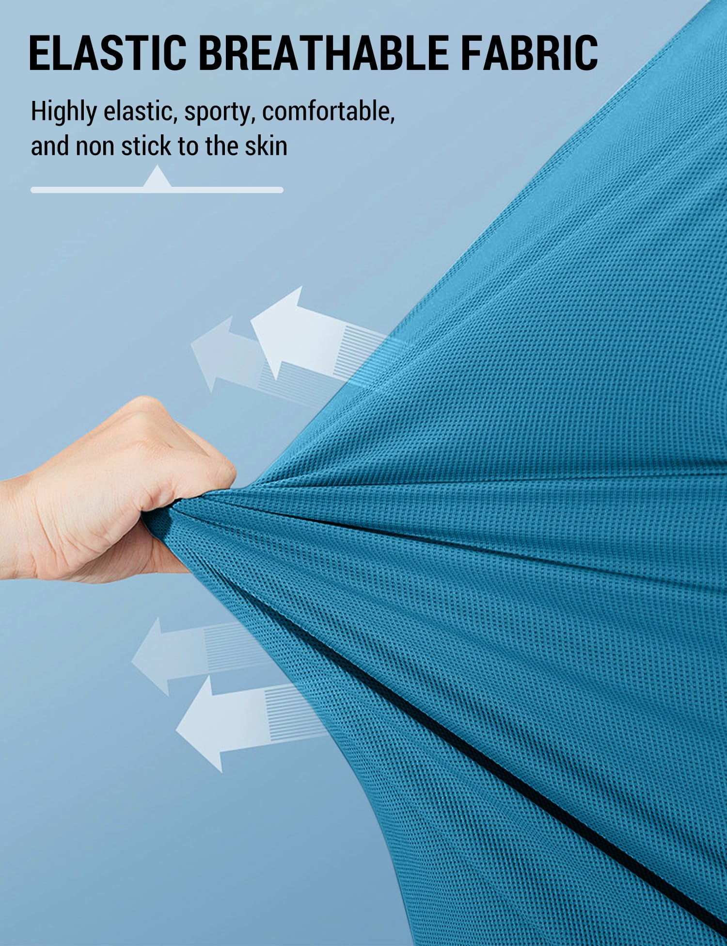 SANNIDHI Men's Crew Neck T Shirt for Running and Daily Wear with Moisture Wicking Fabric | Peacock Blue Long Sleeve Pullover