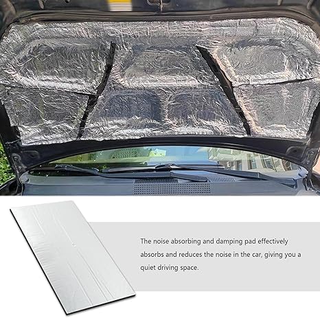 STHIRA® 30PCS Noise Dampening Mats 5mm Thicken Foil Foam Soundproof Self-Adhesive Backing Vibration Dampener Trim-to-fit Car Insulation Sheet 40x25cm