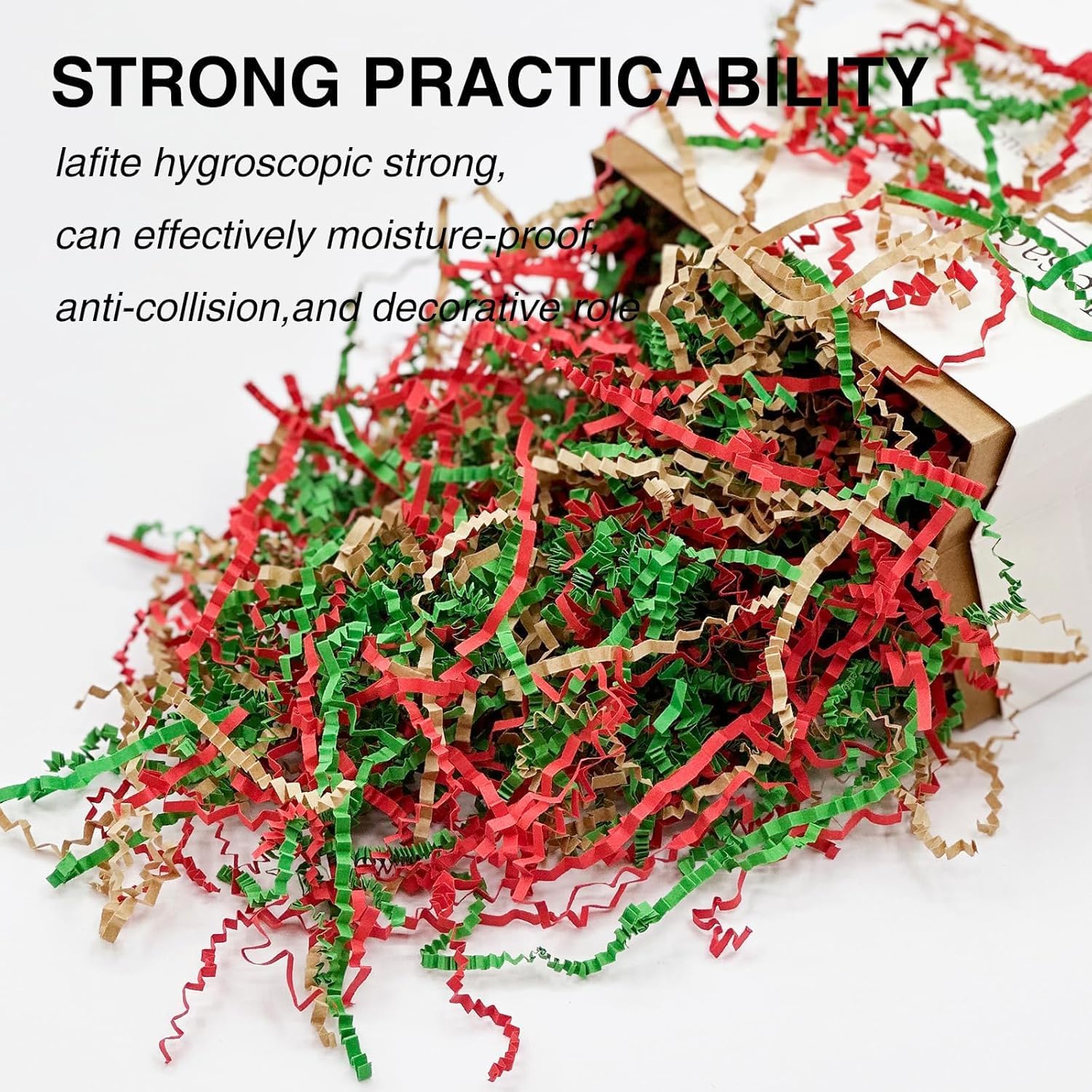 ZIBUYU Paper Raffia for Gift Wrapping and DIY Crafts with 3 Colors | 50g Eco Paper Filler