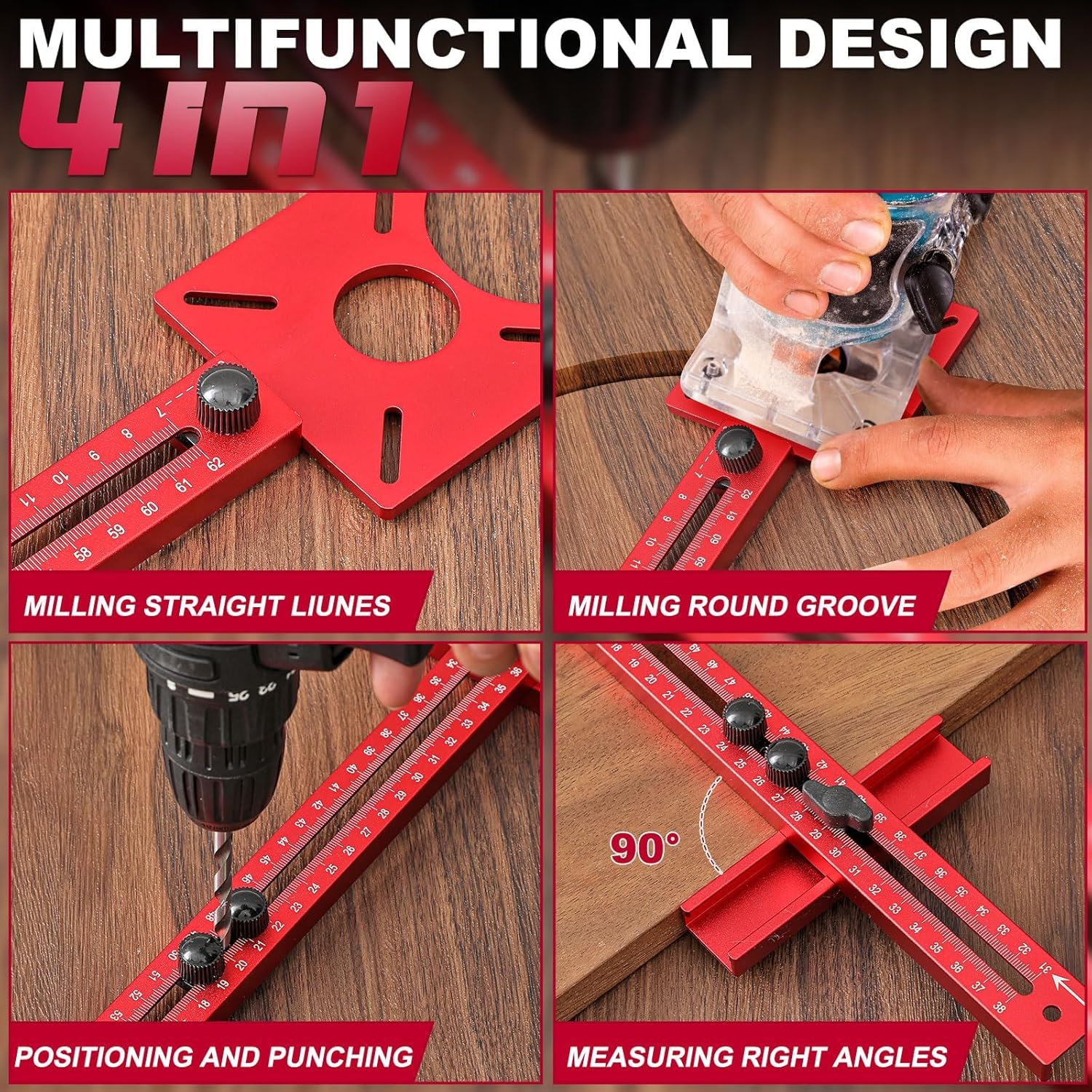 Serplex Router Circle Cutting Jig for Woodworking with 610mm Rail and Dual Scale Precision System