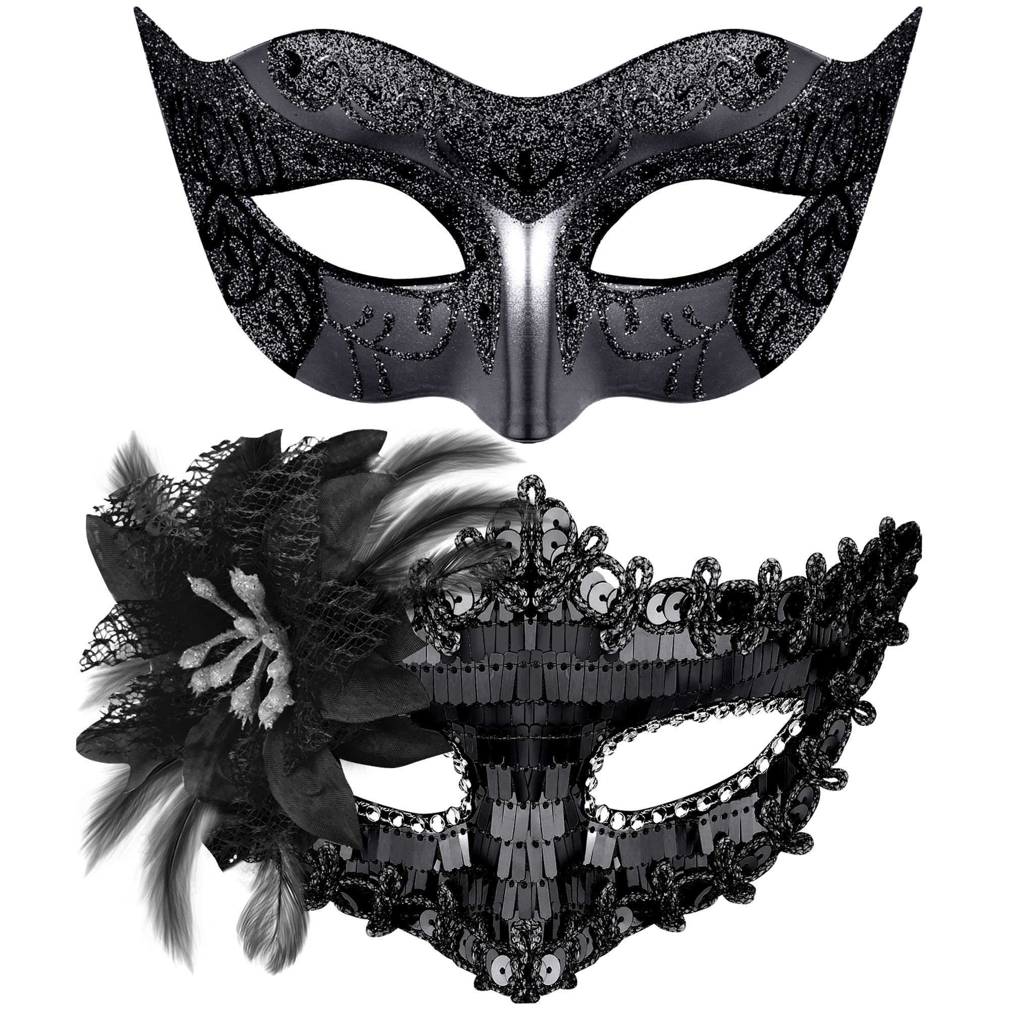 PATPAT® Couple Masquerade Masks Set