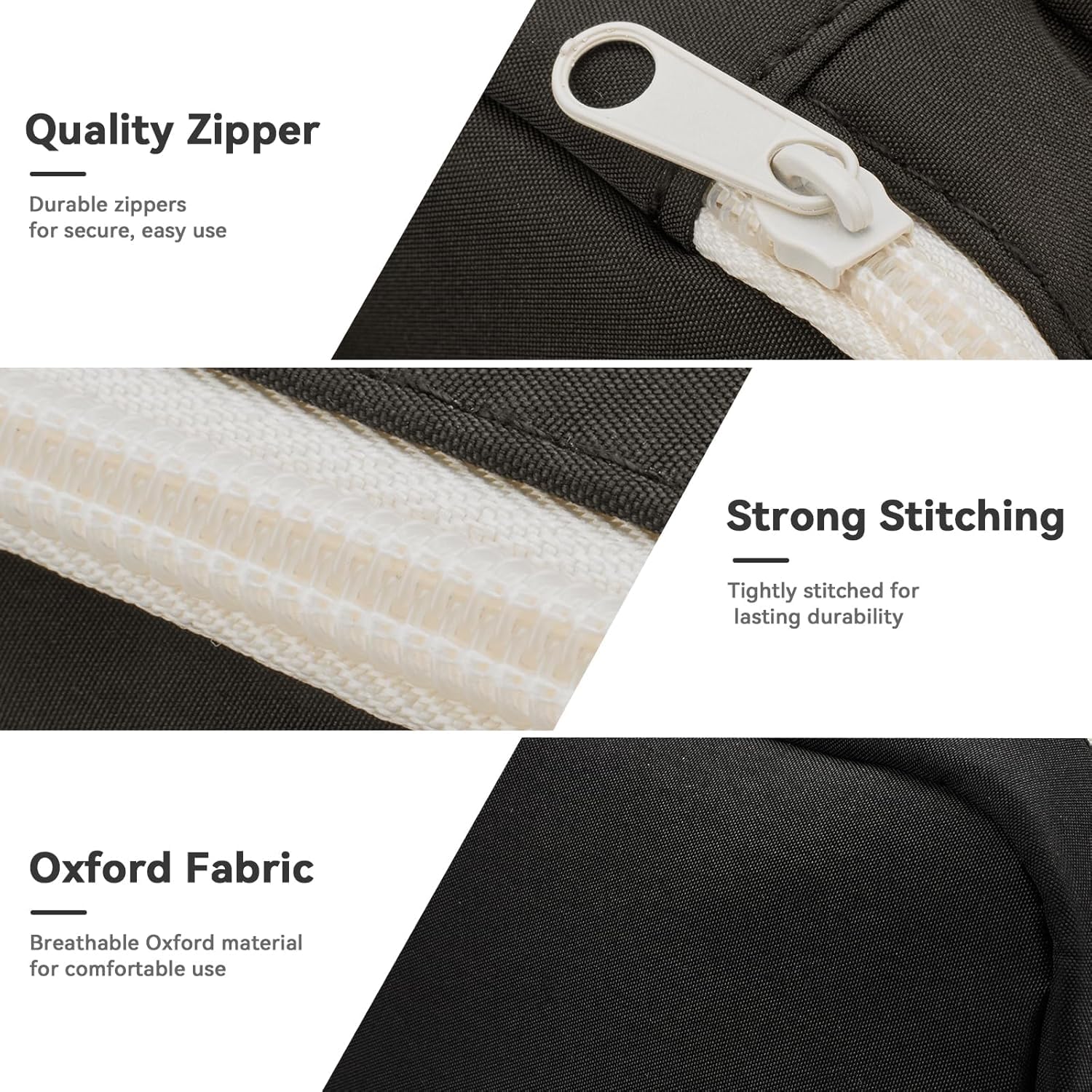 Zibuyu Pencil Pouch for School and Office with Multi Layer Mesh Pockets and Black Cloth Design