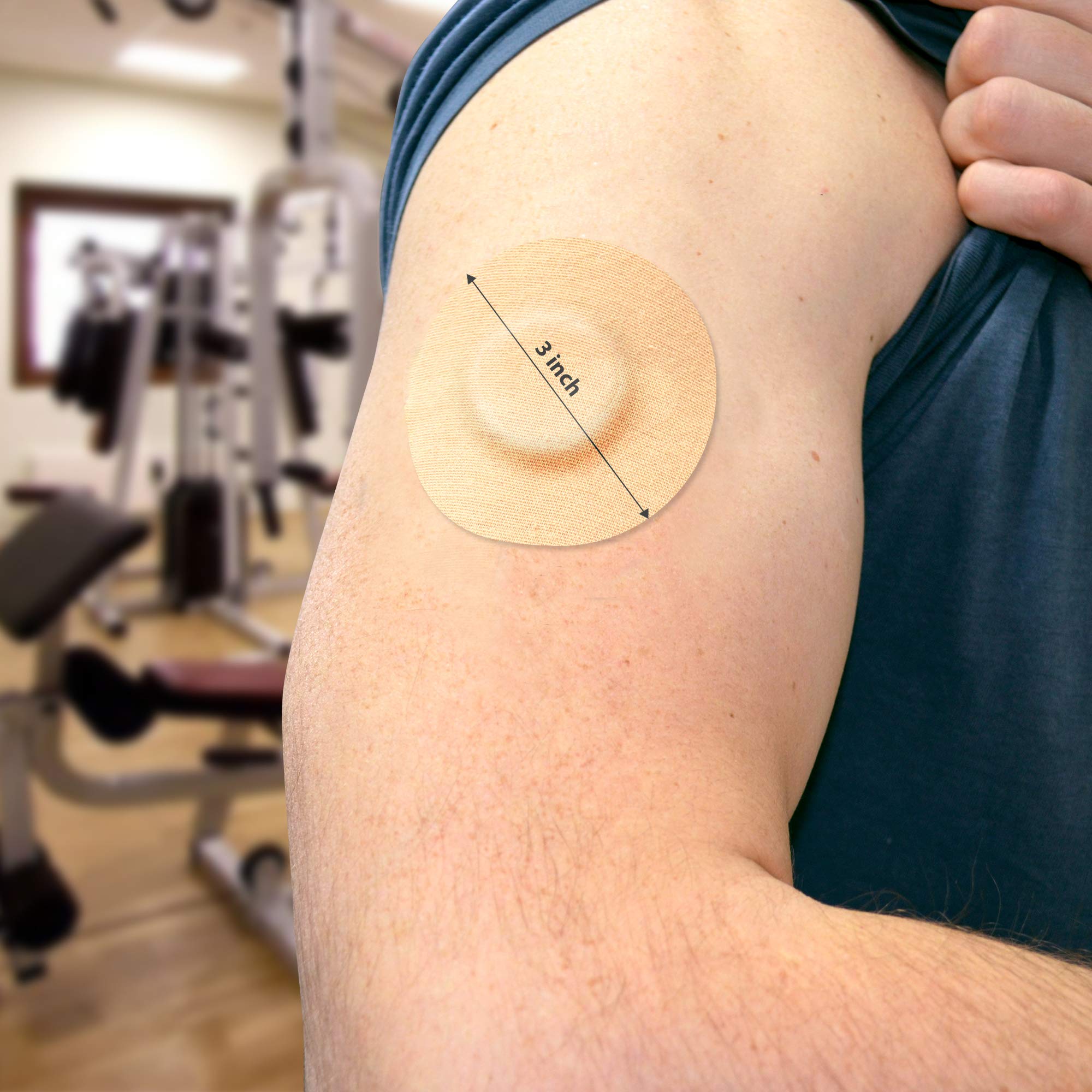 HANNEA Adhesive Tape for Freestyle Libre Sensors waterproof flexible precut patch 90 pcs | skin color pad for secure fit