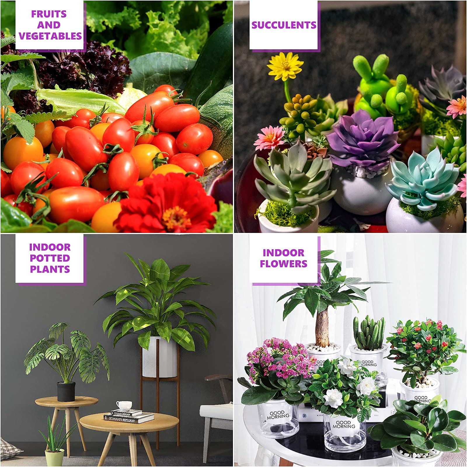 HASTHIP Grow Light for Indoor Plants with 156 LED 2 Heads and Flexible Lamp Neck | USB Plug