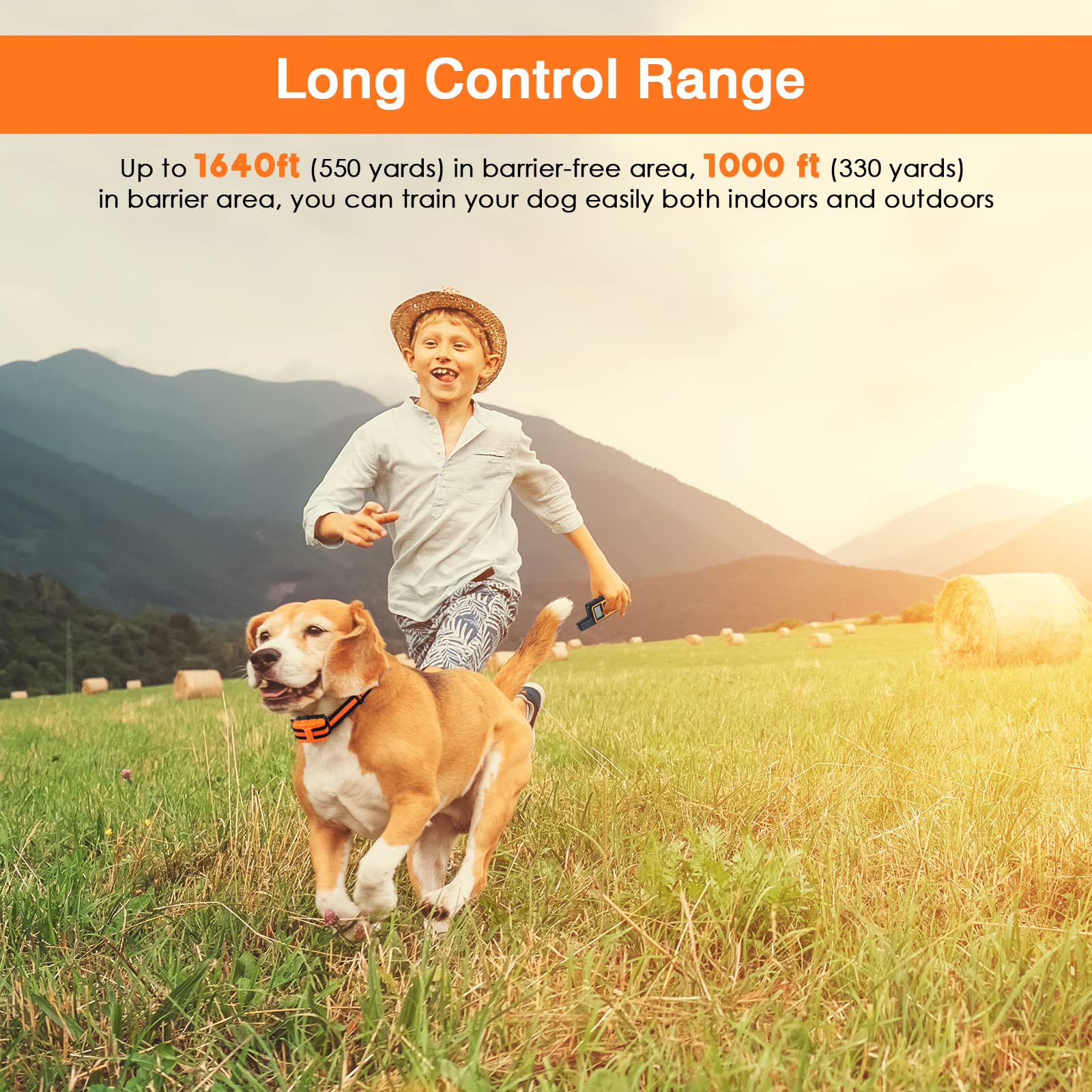 Qpets Dog Training Collar with 500m Remote Control and 3 Safe Modes | Waterproof USB Rechargeable