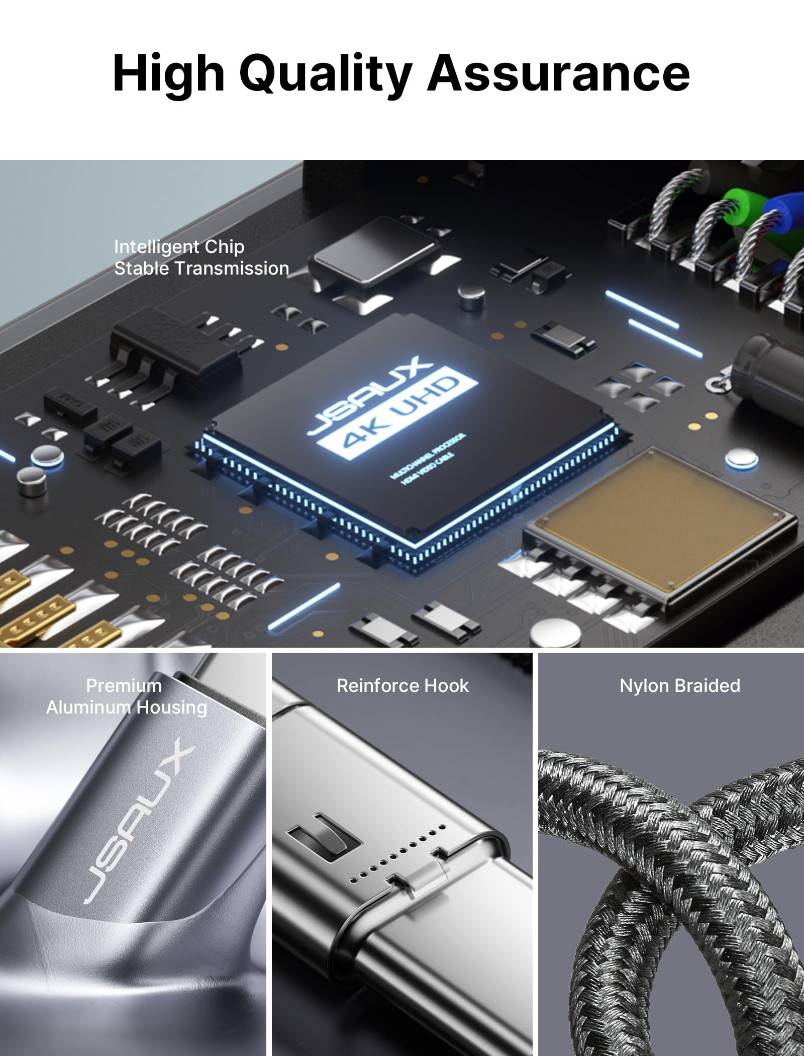 JSAUX USB Type C to HDMI Adapter 4K@30Hz with Anti Interference Design and Aluminum Housing