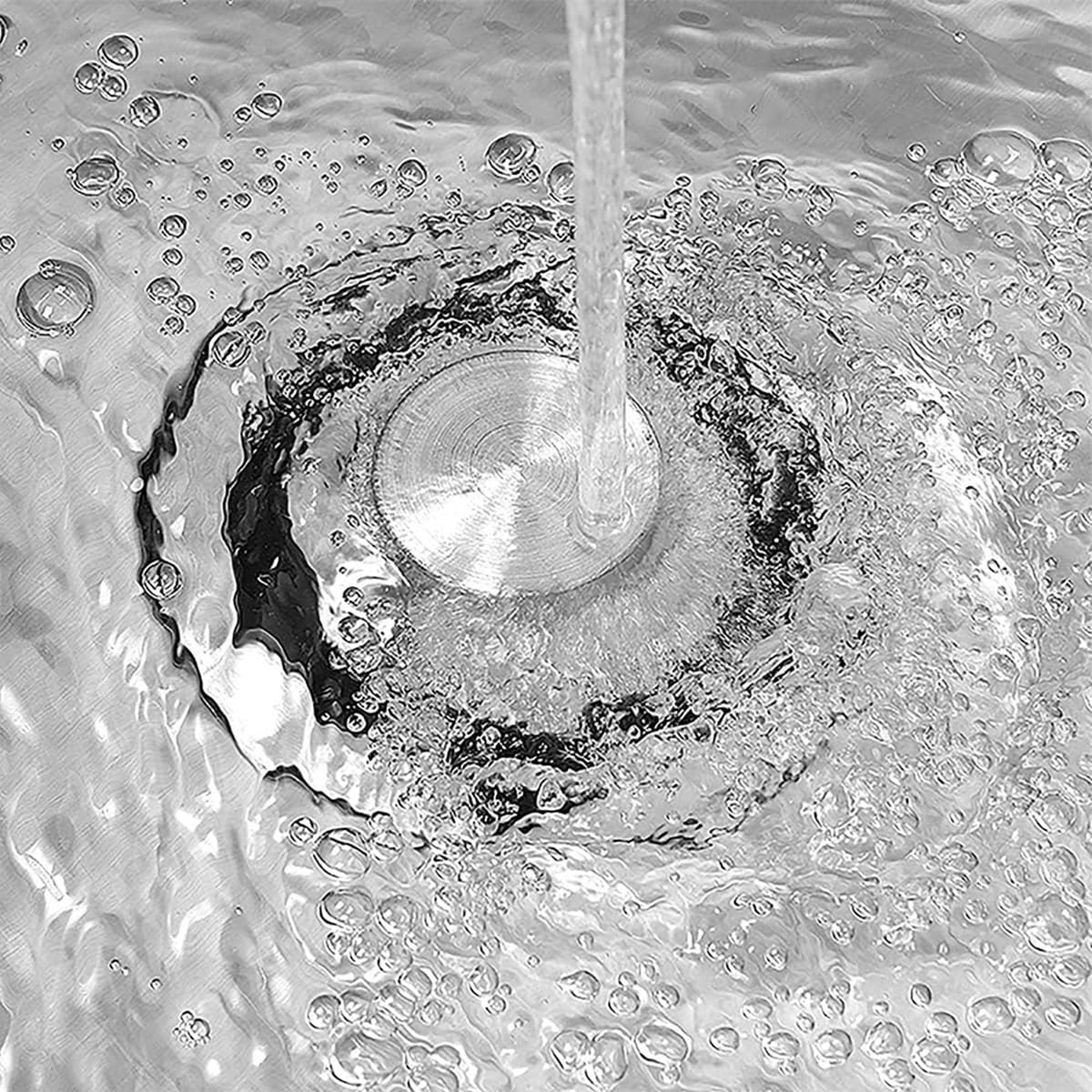 Supvox Kitchen Sink Drain Stopper for 3.34 in Drains with Rubber Seal and Stainless Steel Plug | Odor Blocking 2 Pcs Set