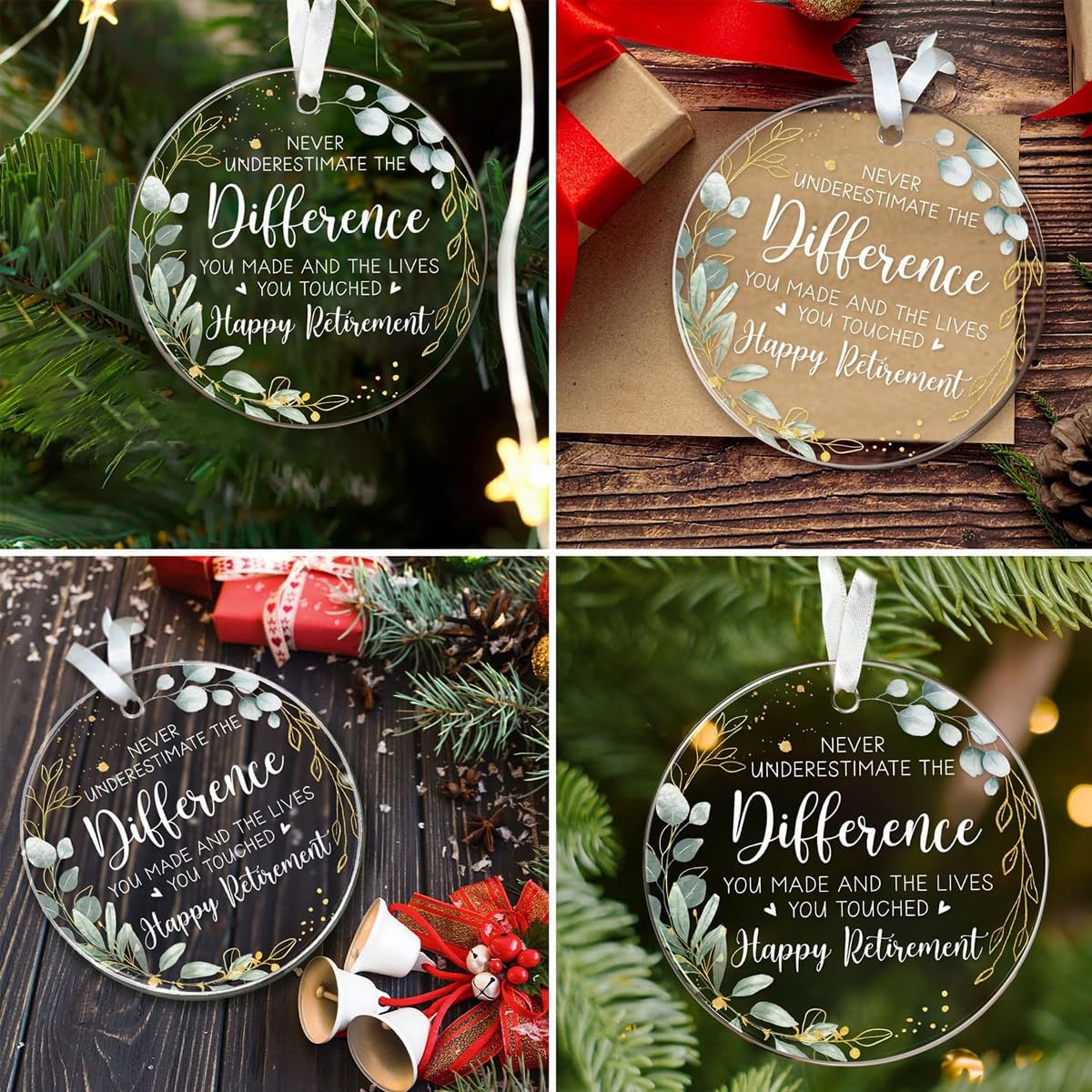 HASTHIP Retirement Gifts for Men and Women featuring 3.54 in Acrylic Ornament with Gift Box | Wall Hanging Keepsake for Coworker or Teacher