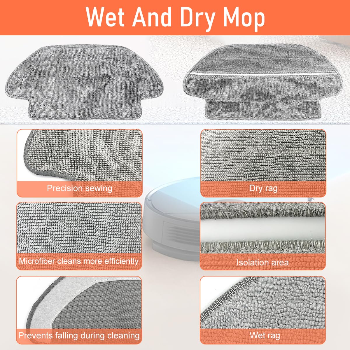 Verilux Sweeping Robot Accessories Set for Mi Vacuum Cleaner 10S | 2PCS Replacement Parts