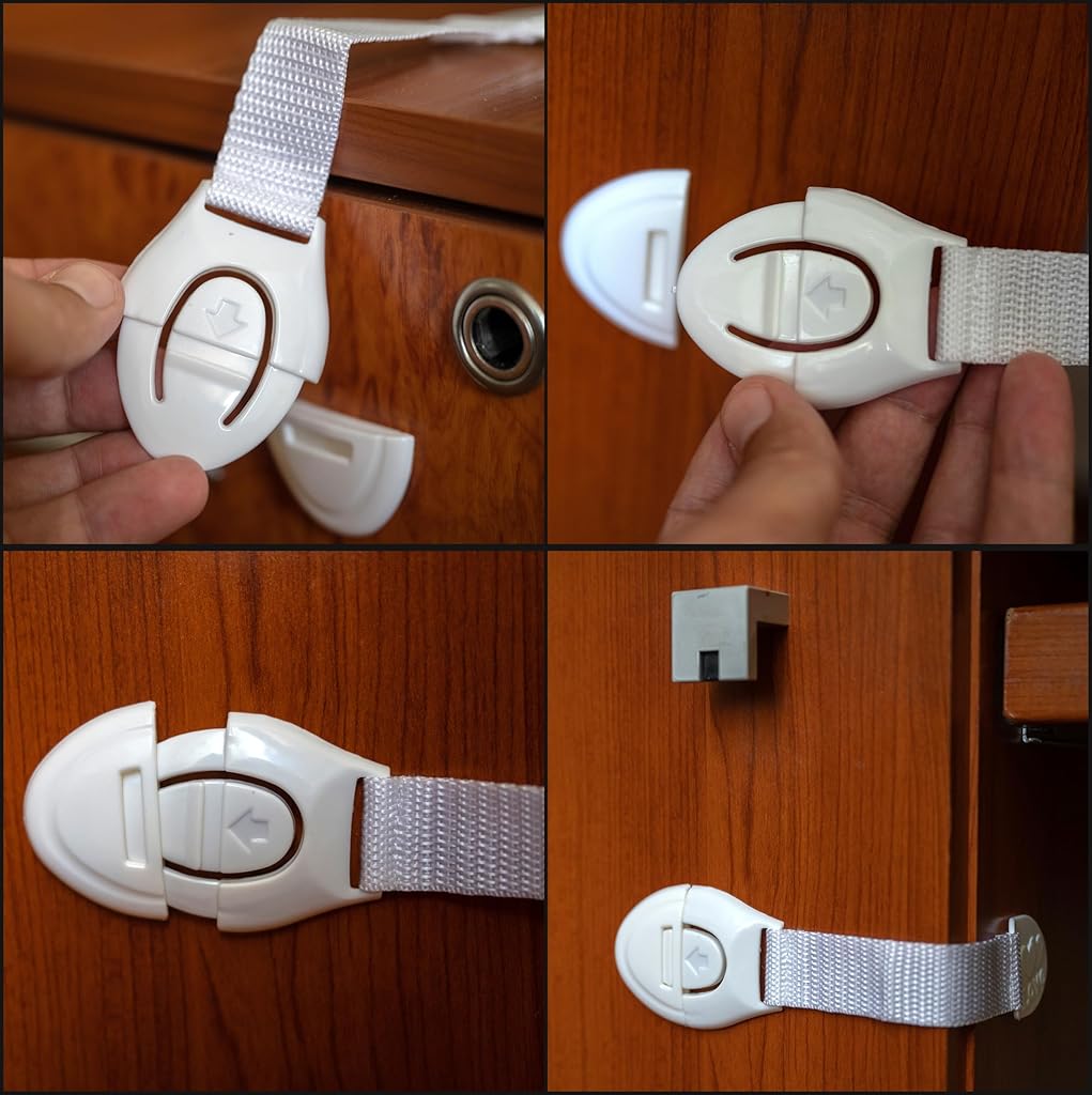 ZIBUYU® 10 Pack Child Safety Cabinet Locks
