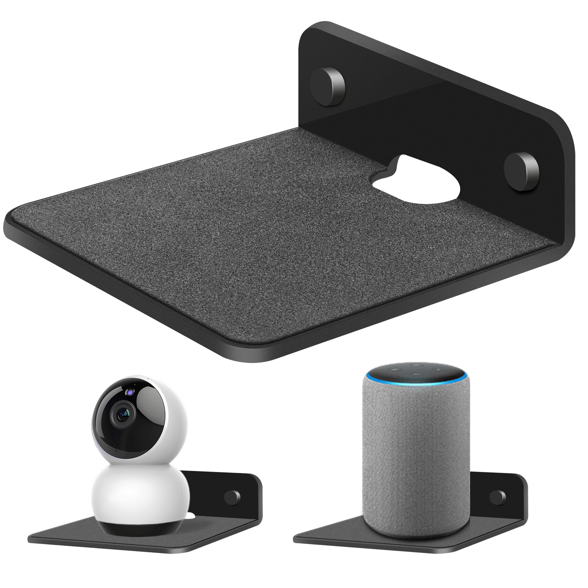 ZORBES Wall Shelf Speaker Stand for Bluetooth Speakers featuring Anti Slip Pad and Screw Mount 11x10.5cm Acrylic Design