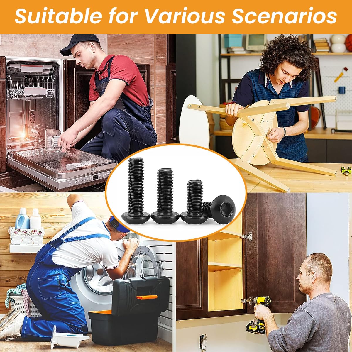 Serplex Screws Nuts and Washers Set for DIY Projects featuring 2580 pcs Alloy Steel | M2 M3 M4 Assortment with Organizer Box