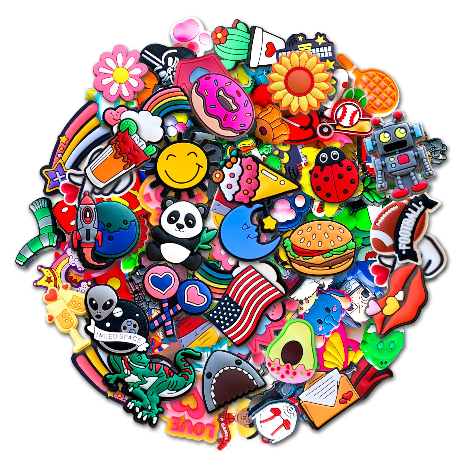 MAYCREATE® 30Pcs Random Shoe Charms for Clog Decoration