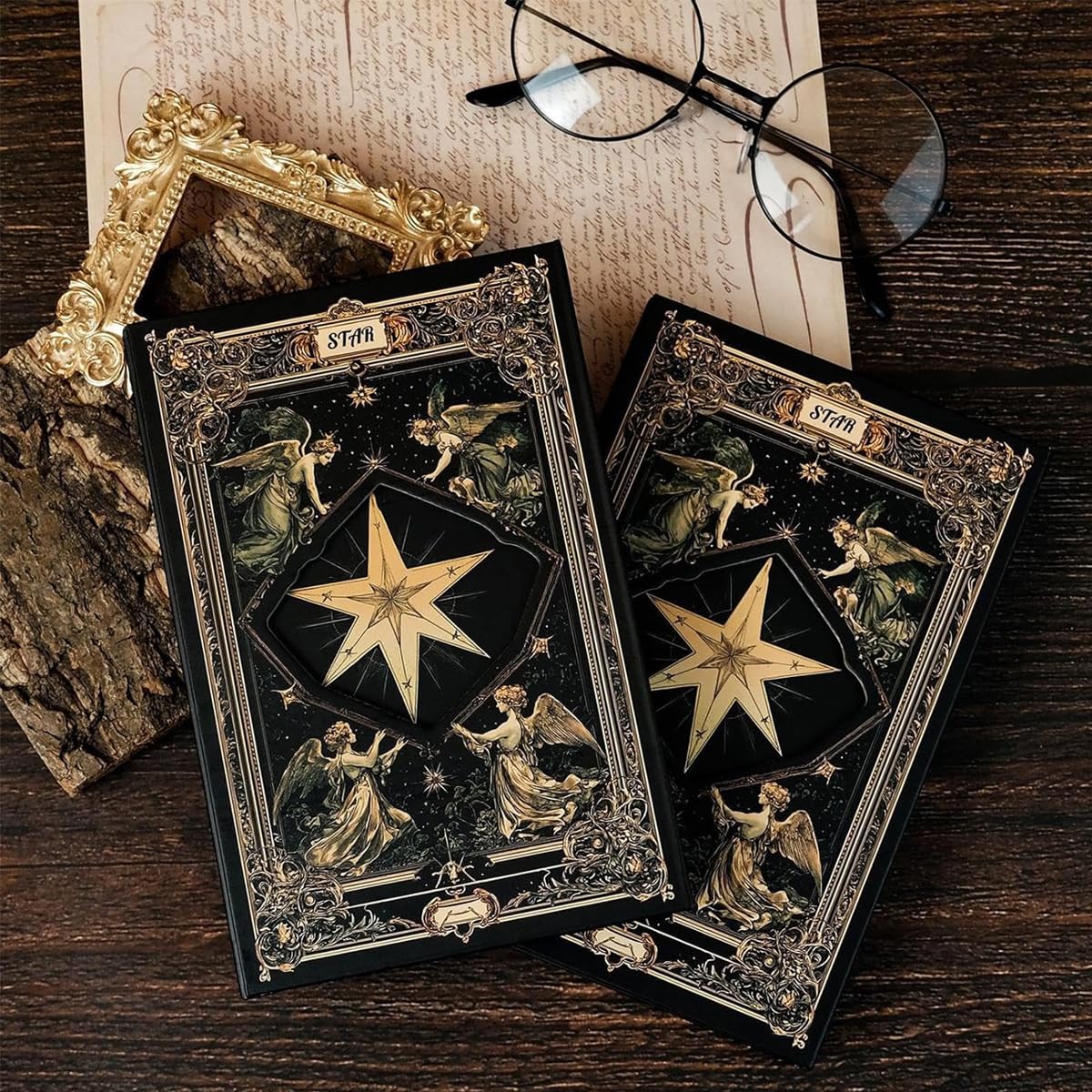 Zibuyu Tarot Notebook for Travel Journaling with 98 Lined Pages and Tri Fold Design | A5 Pocket Diary