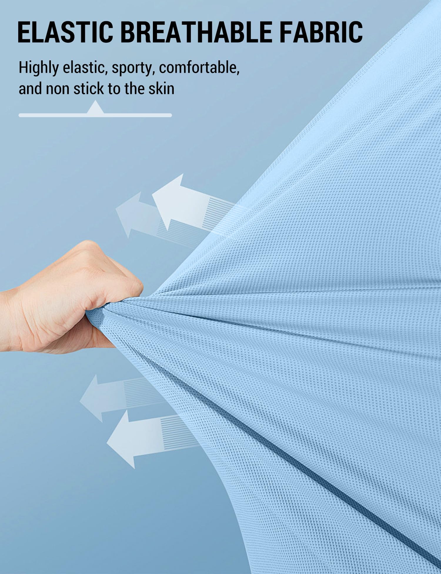 SANNIDHI Men's Crew Neck T Shirt for Running and Daily Wear featuring Soft Stretch Polyester | Moisture Wicking Long Sleeve Pullover Sky Blue XL