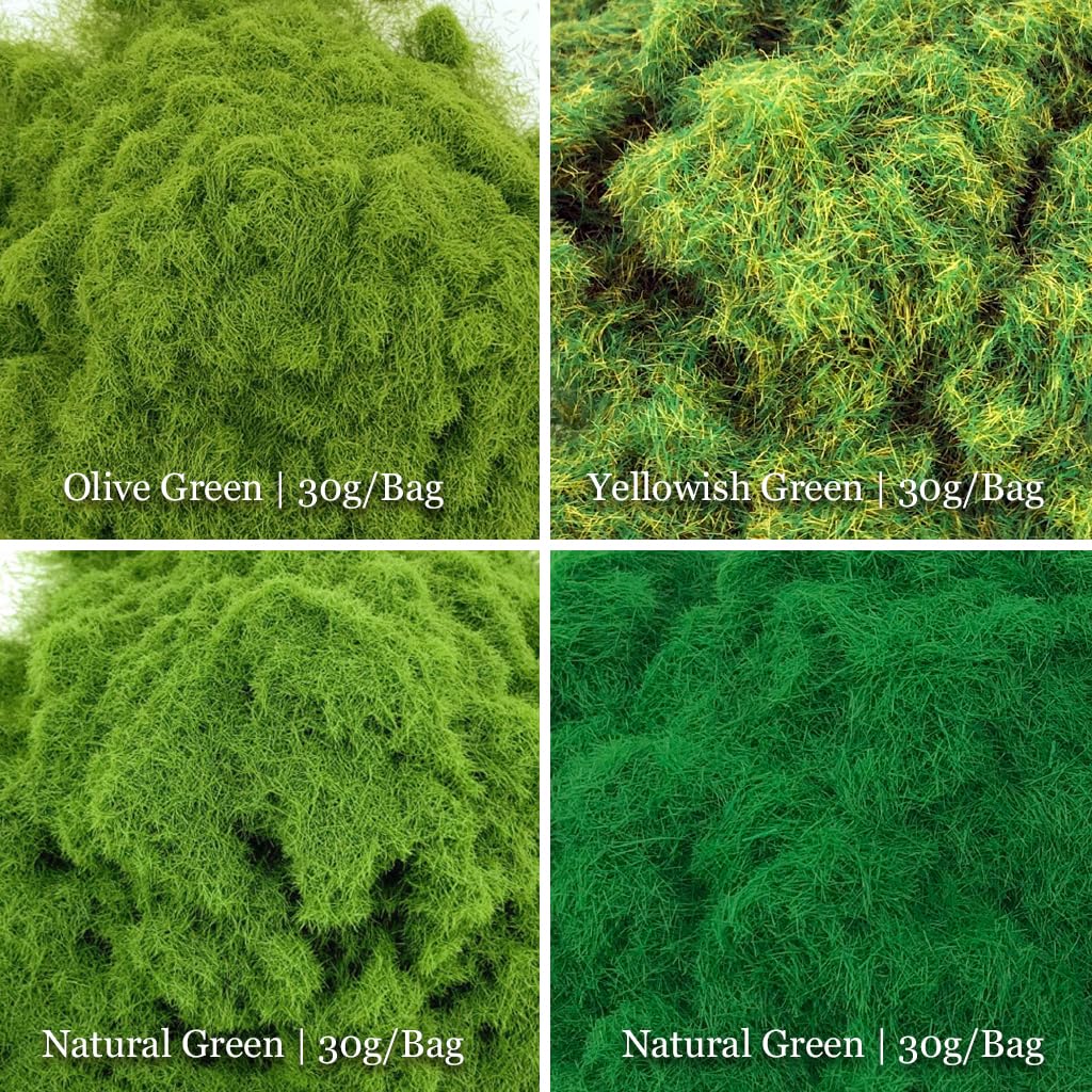 ORTIZA Artificial Grass Mat for Decoration with Realistic Multi Color Texture 4 Pack 30g