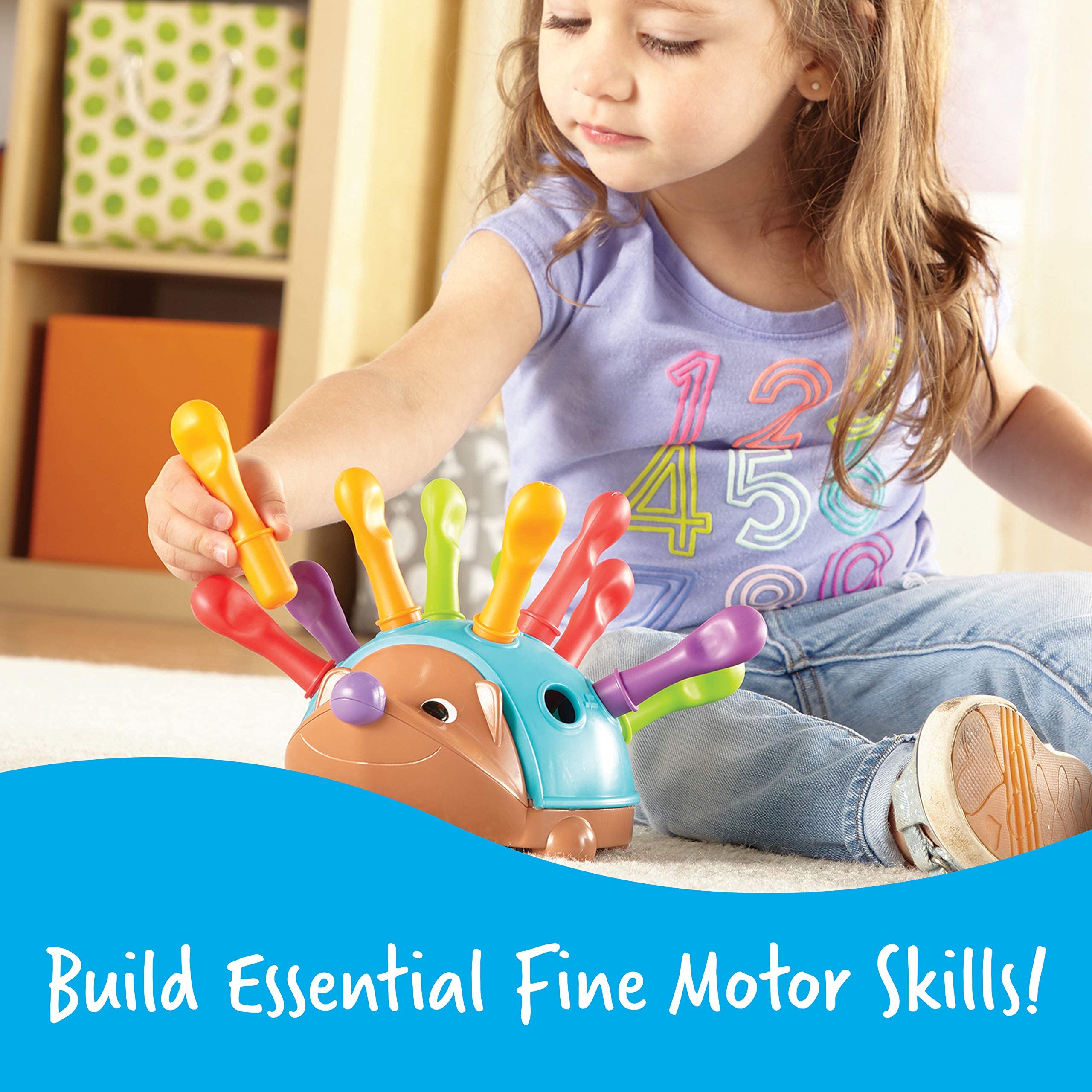 PATPAT Creative Pull Out Hedgehog Toy for Kids featuring Number Spikes and Bright Colors