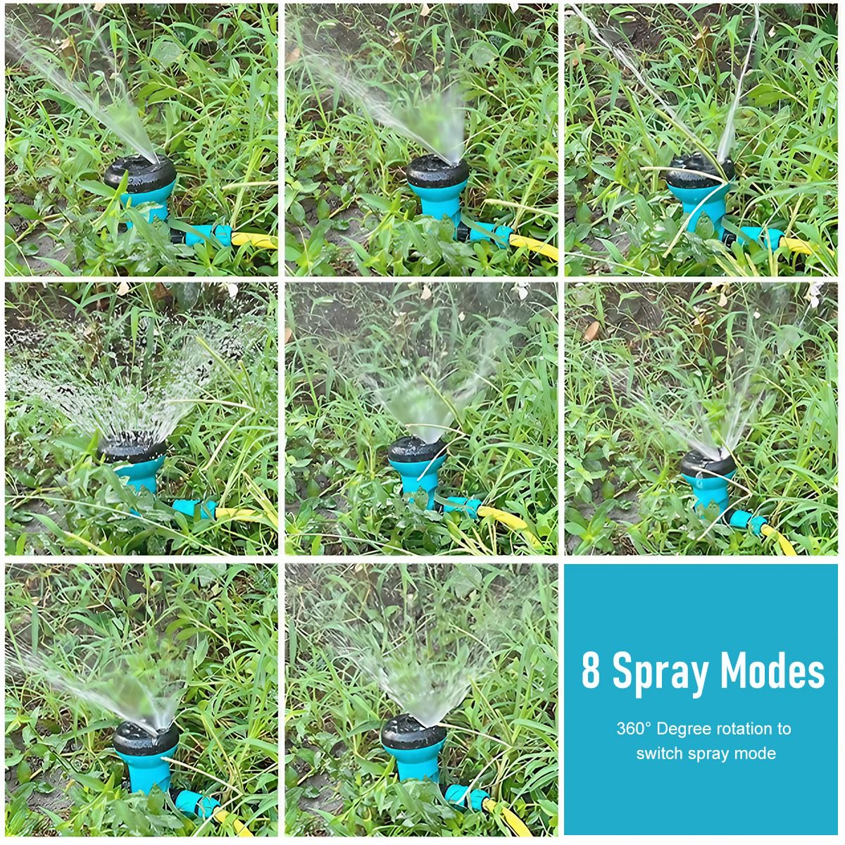 Optifit Garden Sprinkler for Lawn and Garden Watering featuring Spiked Base | Easy Relocation