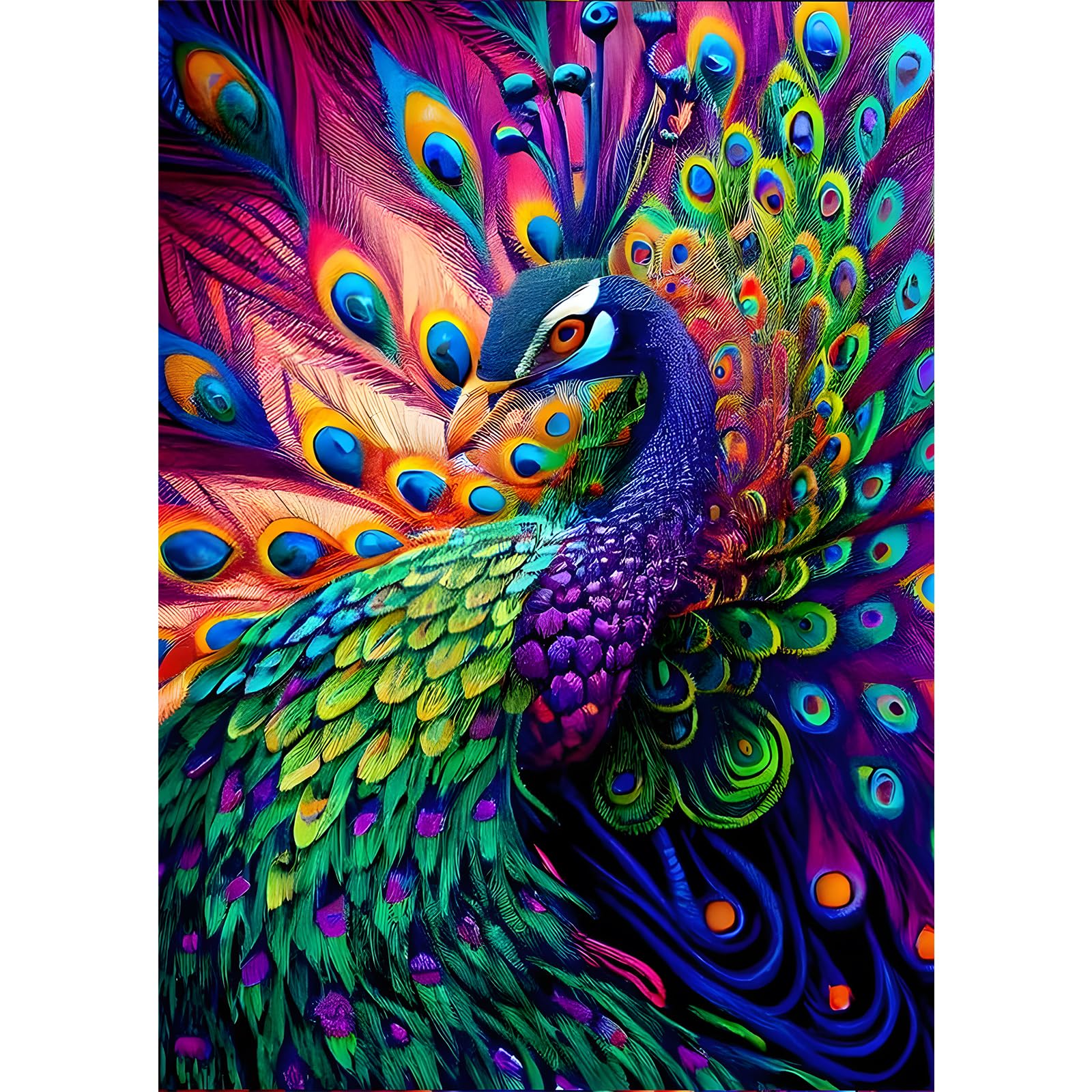 ZIBUYU® Colorful Peacock 5D DIY Diamond