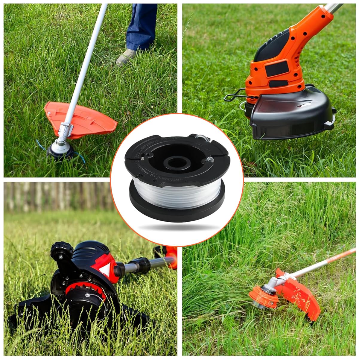 HASTHIP Grass String Trimmer Spool for Weed Eater Replacement featuring 8PCS 30Ft Nylon Line