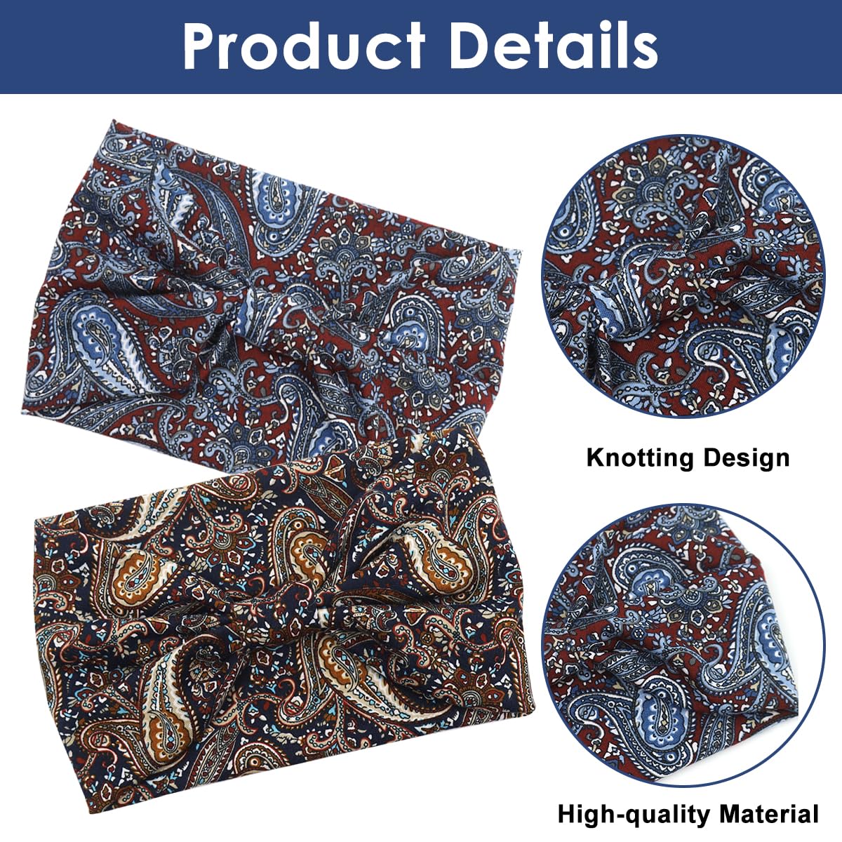 MAYCREATE Sport Headbands for Women featuring Moisture Wicking Stretch Fabric | 4PCS Boho Quick Dry Hairbands for Yoga and Running