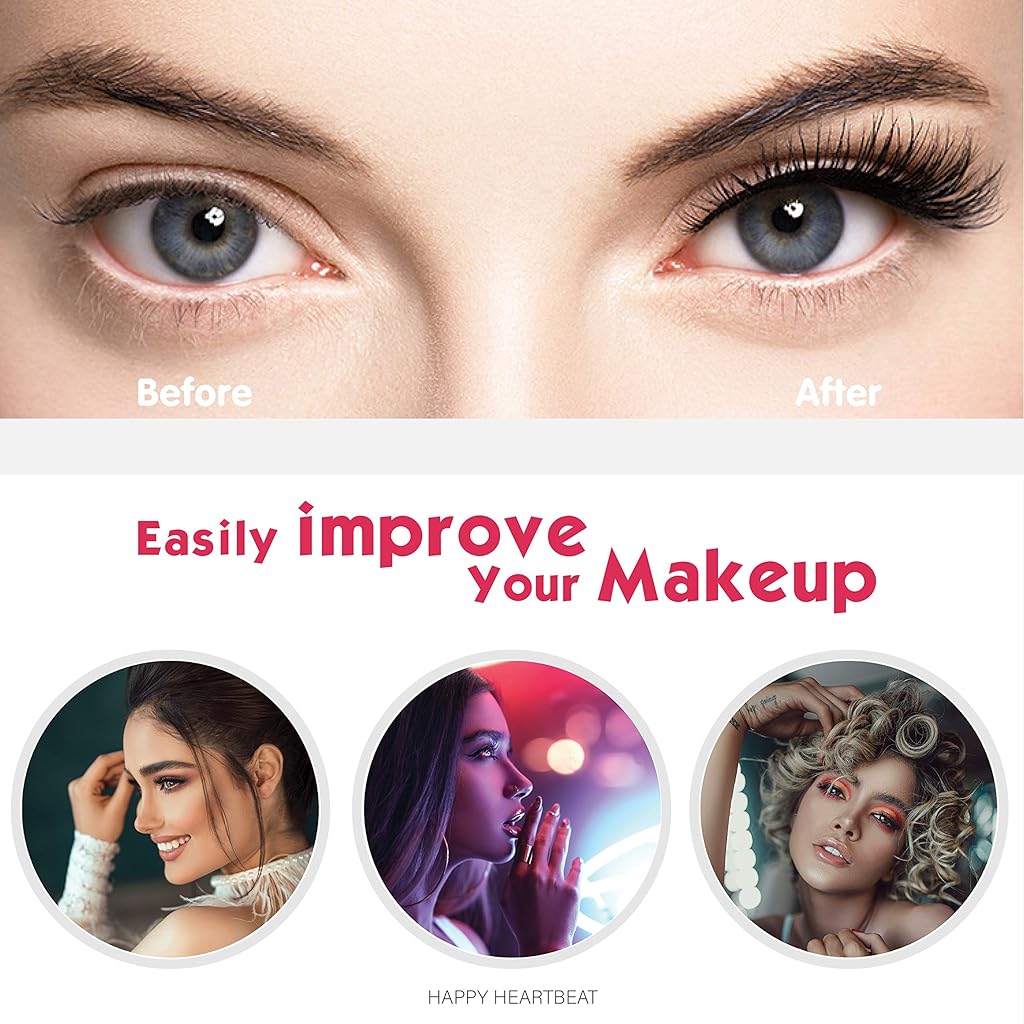 MAYCREATE® 7 Pairs False Eyelashes Party Look 3D Lashes 15-18mm Fake For 2 PCS