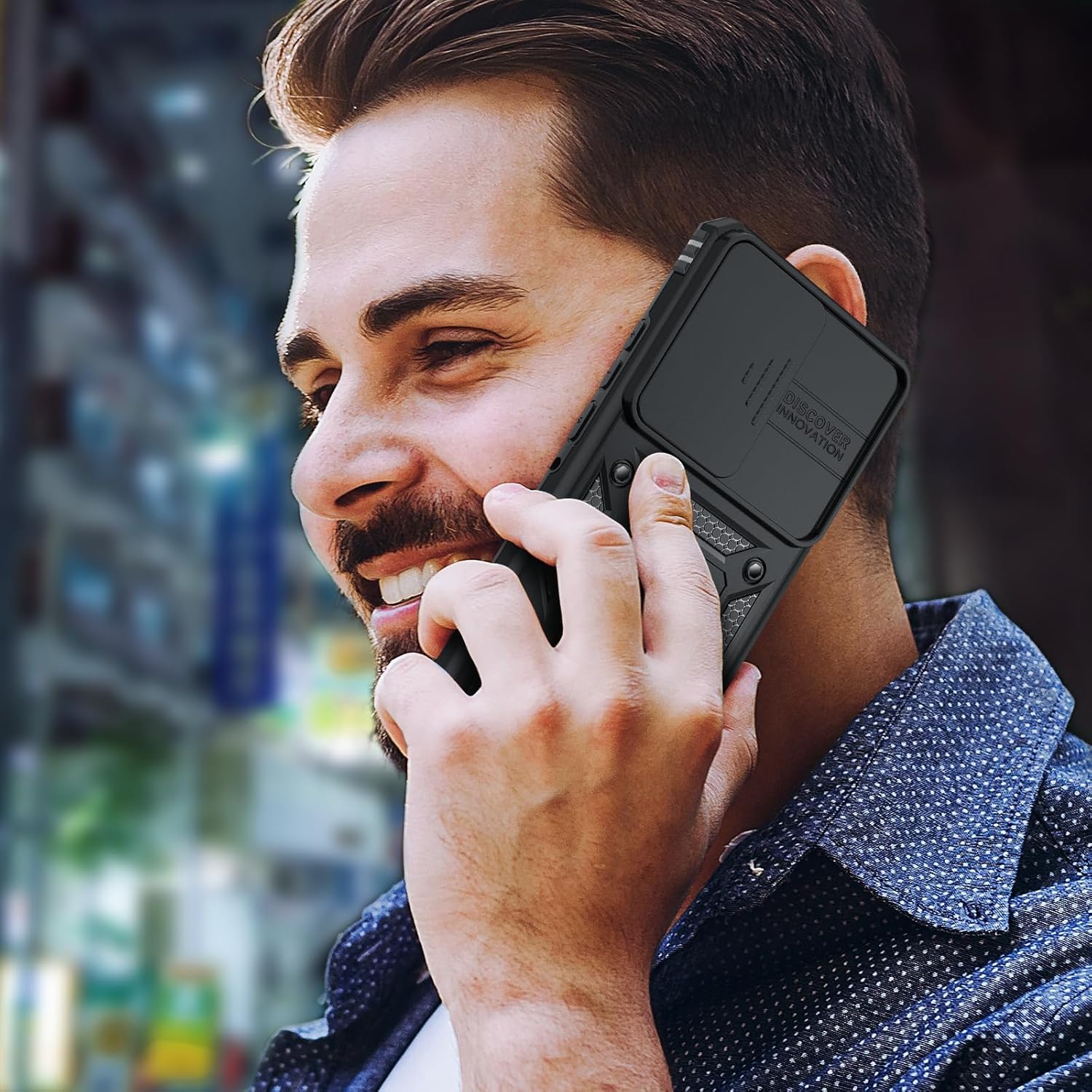 ZORBES Phone Case for Motorola Moto Edge 50 Fusion 5G 2024 with Magnetic Ring Kickstand | Shockproof Black Cover