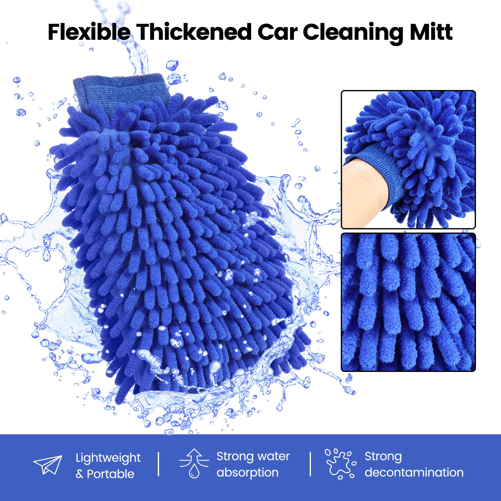 STHIRA Car Cleaning Brush Kit for Interior and Exterior Detailing with 18Pcs Tools | Includes Microfiber Wash Mitt and Tire Brush
