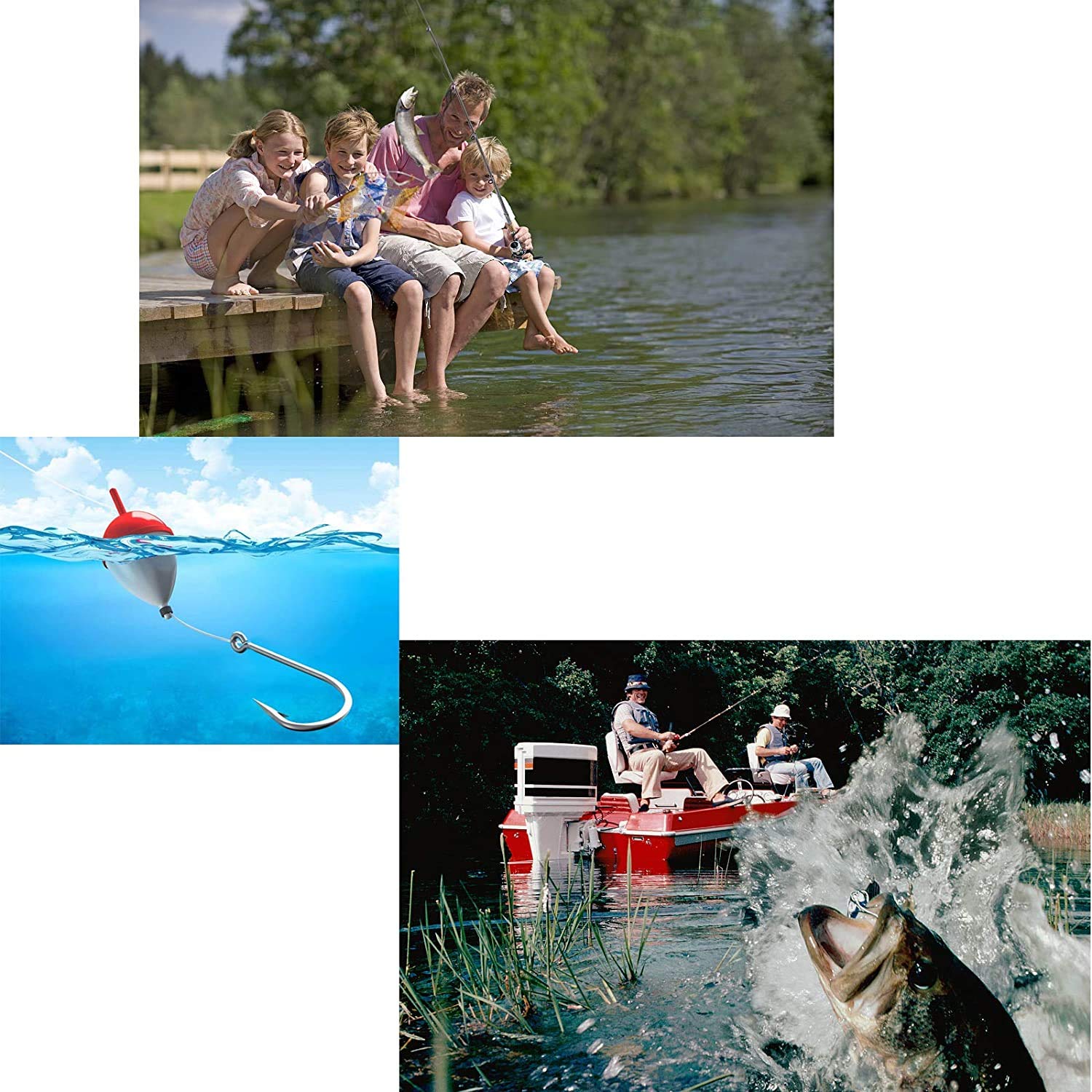 Proberos Fishing Hooks 500pcs for Freshwater and Saltwater with Barbs and 10 Sizes | High Carbon Steel