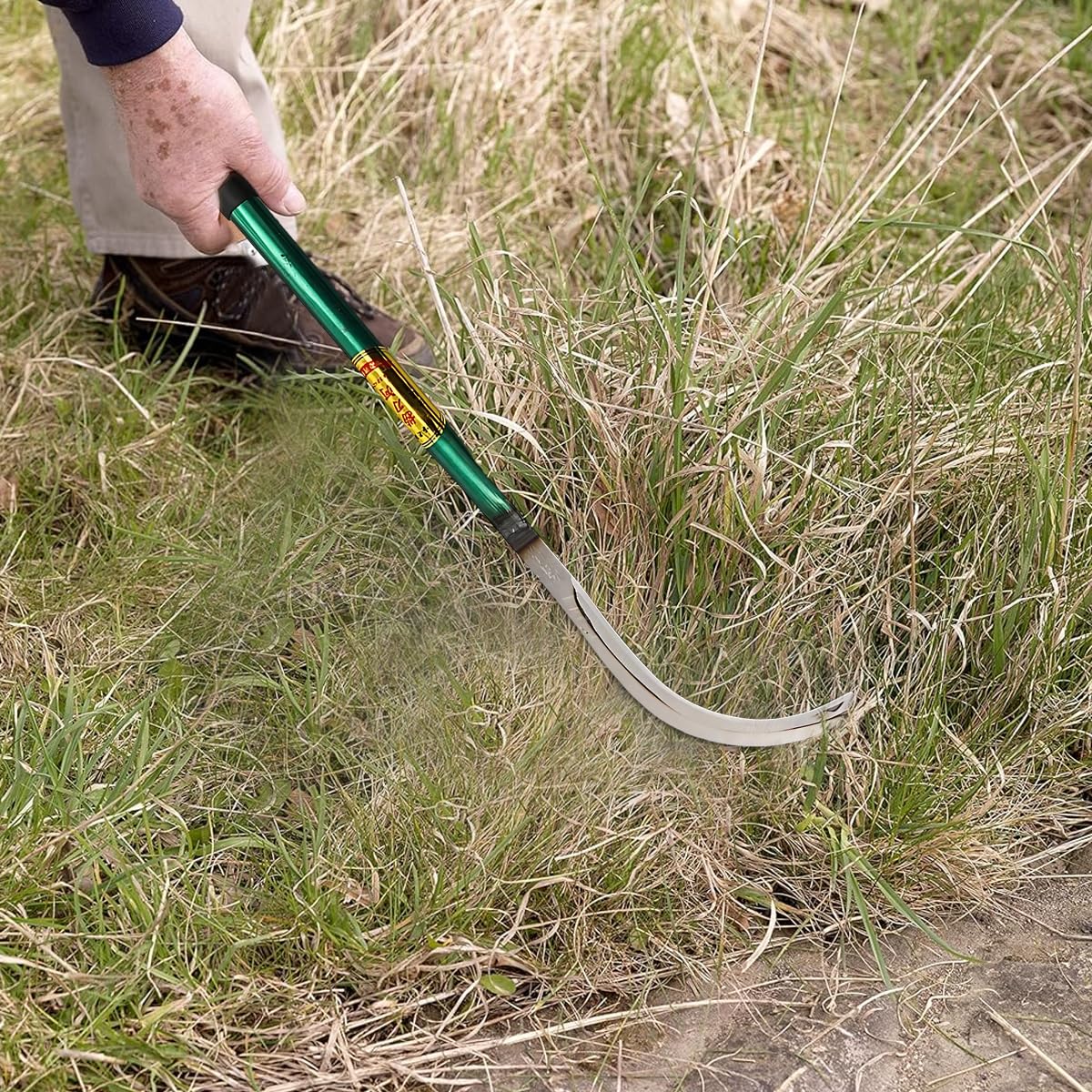 HASTHIP Weed Remover Tool for Farming and Banana Harvesting with 40cm Handle | Non Slip Ergonomic Grip